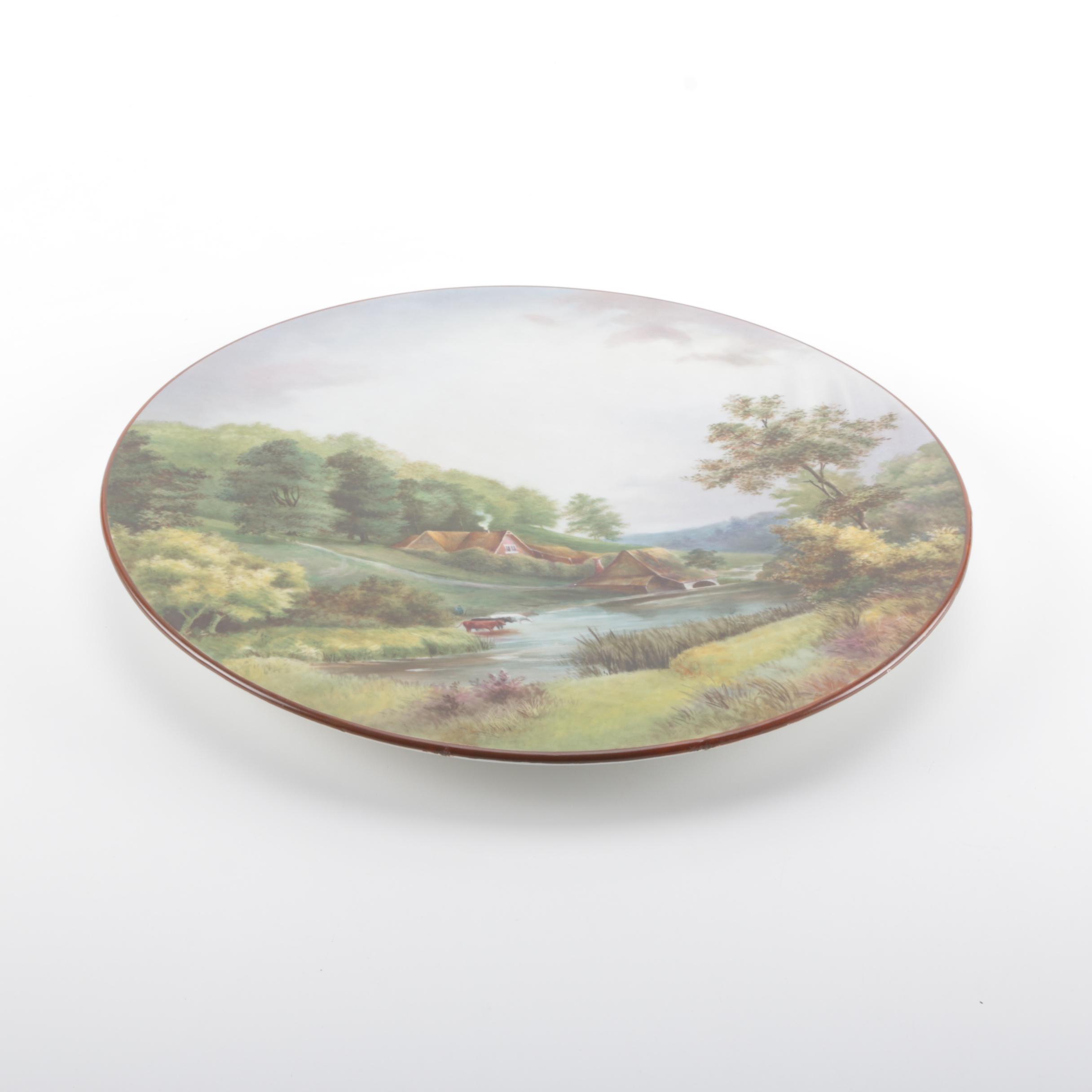Circa 1880 Derby Crown Ceramic Collector's Plate