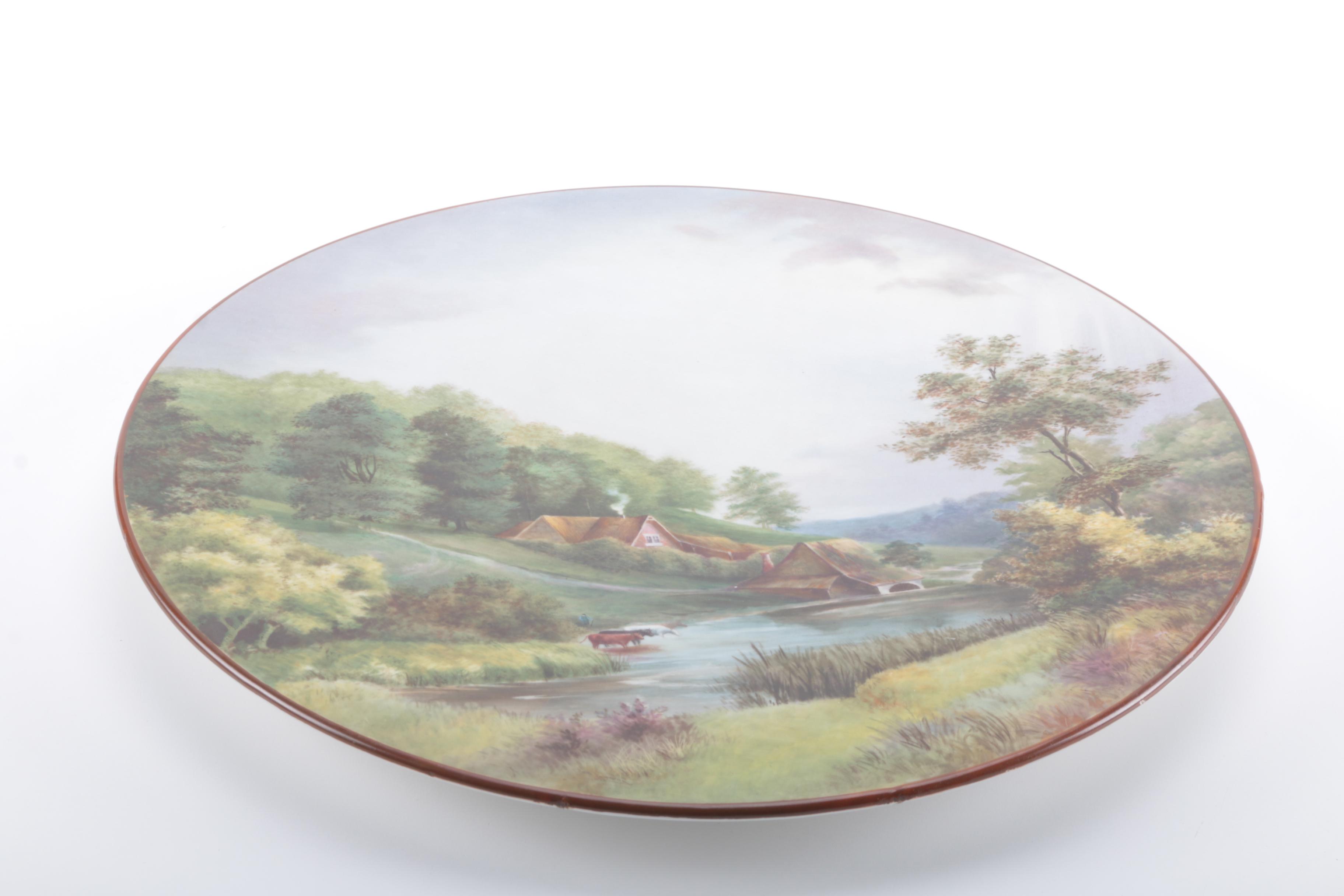 Circa 1880 Derby Crown Ceramic Collector's Plate