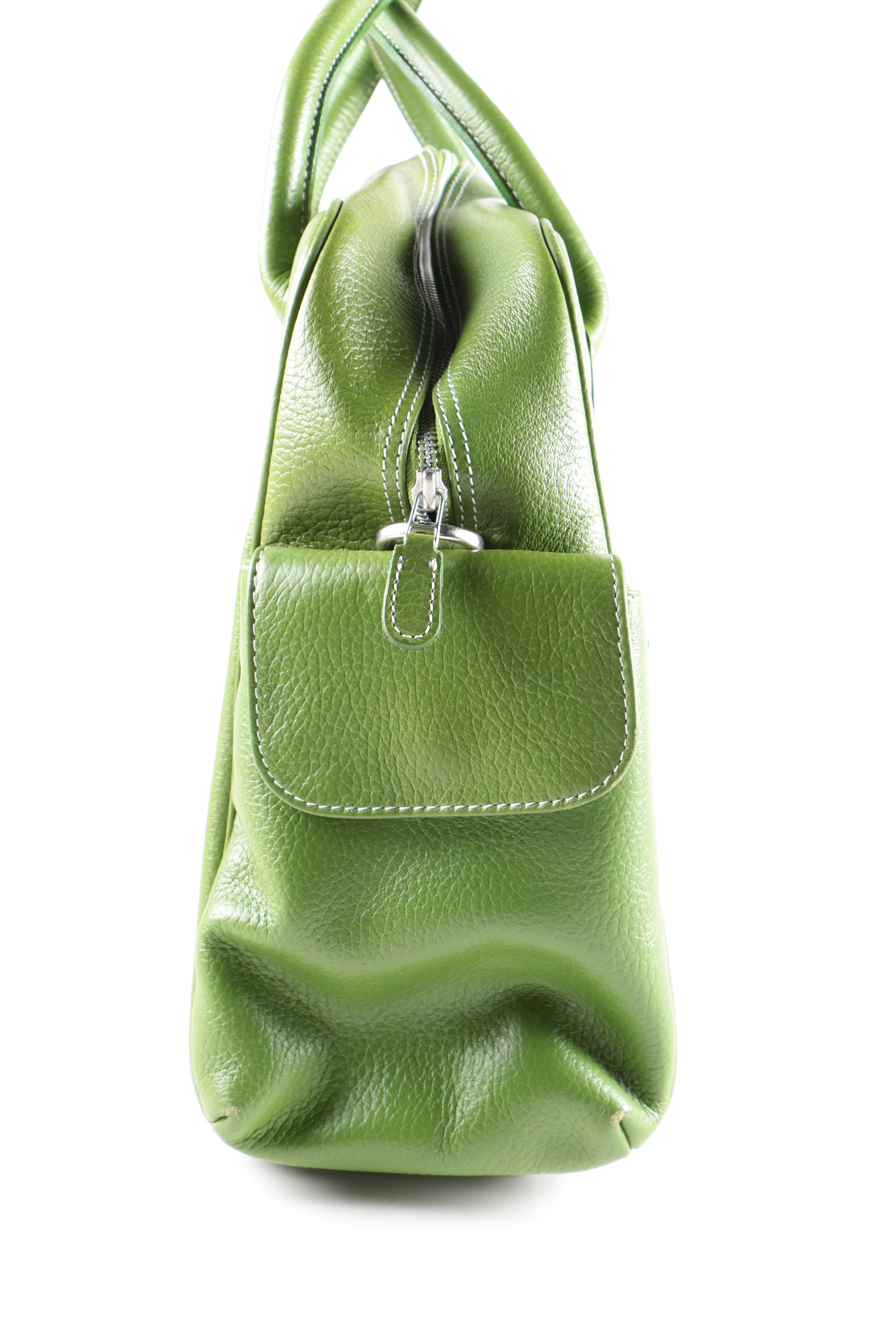 Latico Contrast Stitch Leather Shoulder Handbag