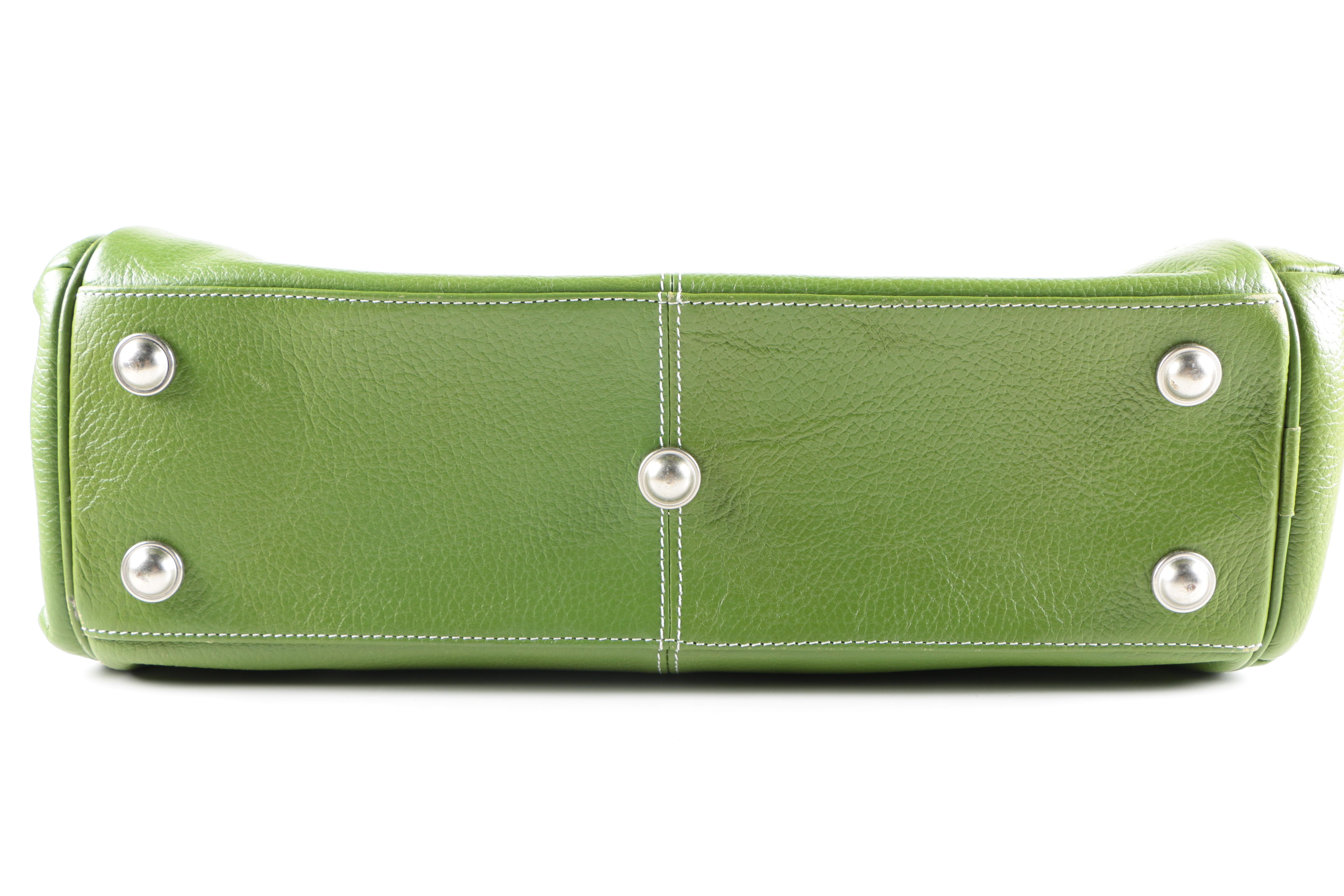 Latico Contrast Stitch Leather Shoulder Handbag