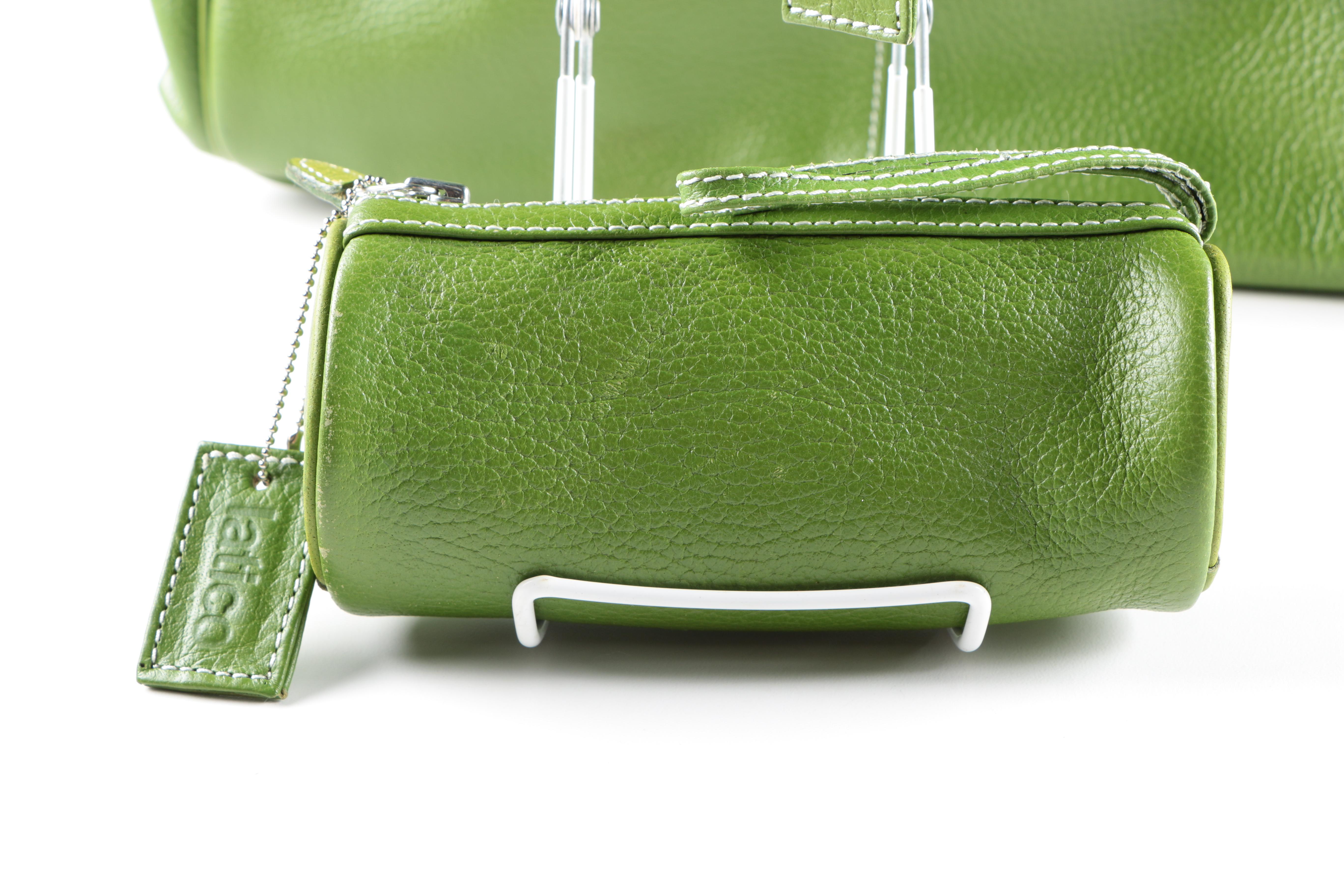 Latico Contrast Stitch Leather Shoulder Handbag