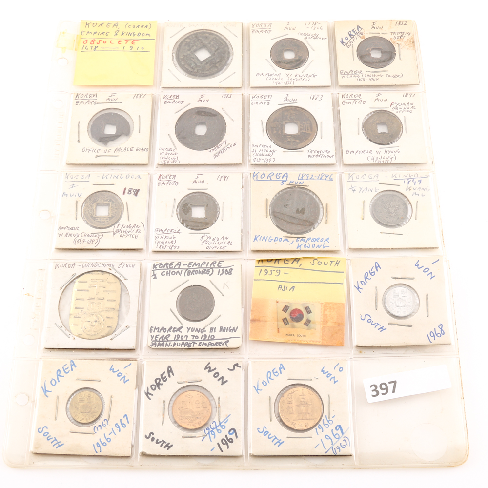Obsolete and Modern Korean Coin Set