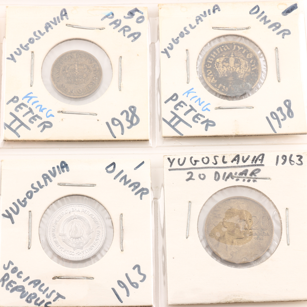 Assorted Coins From Yemen and Yugoslavia