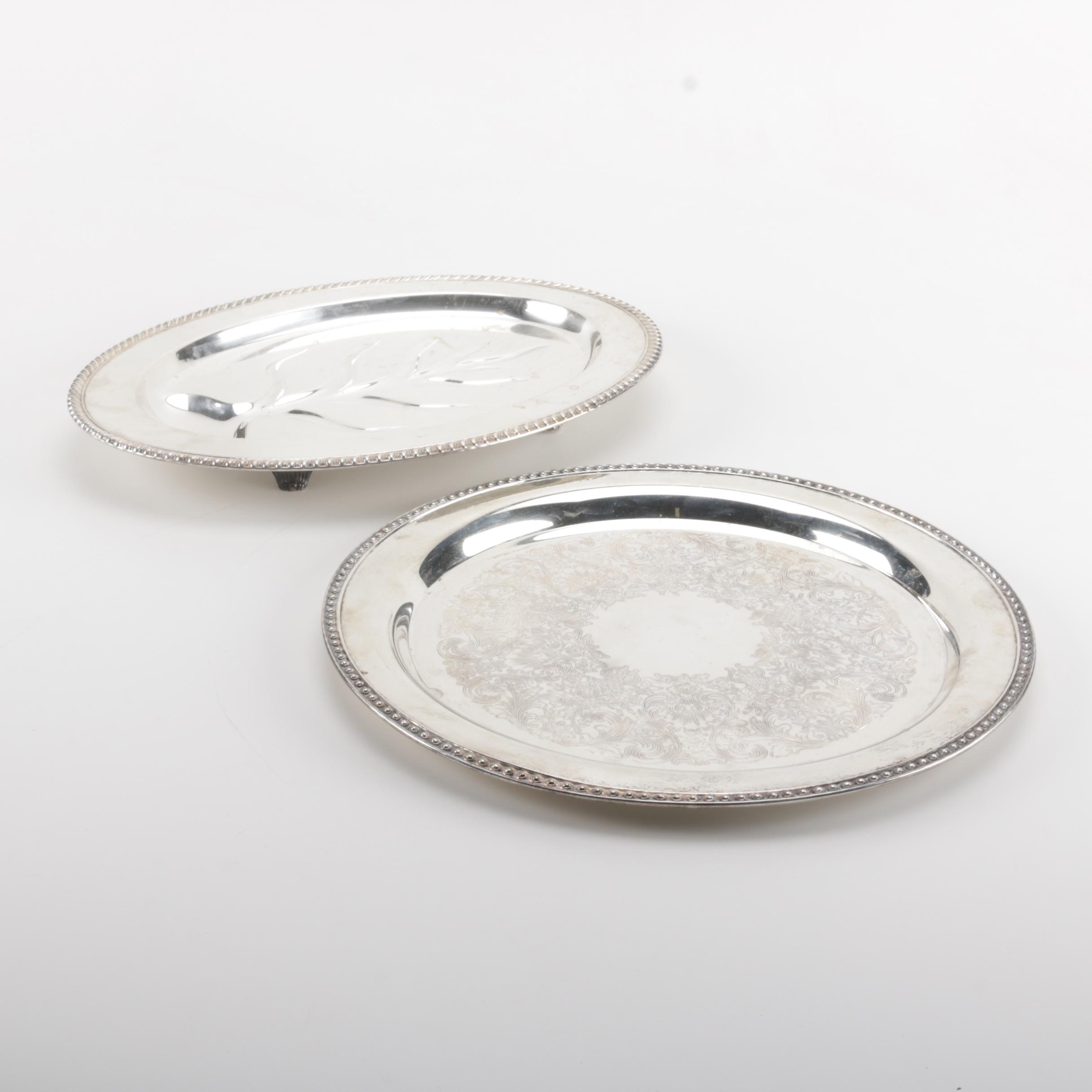 Two Wm. Rogers Silver-Plated Platters