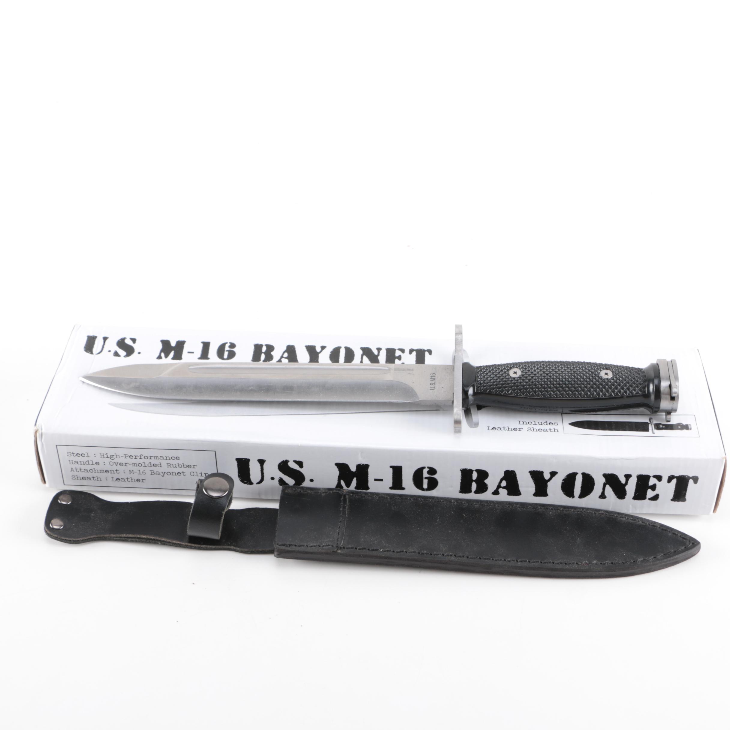 "M-16" M7 Bayonet Replica with Sheath and Package
