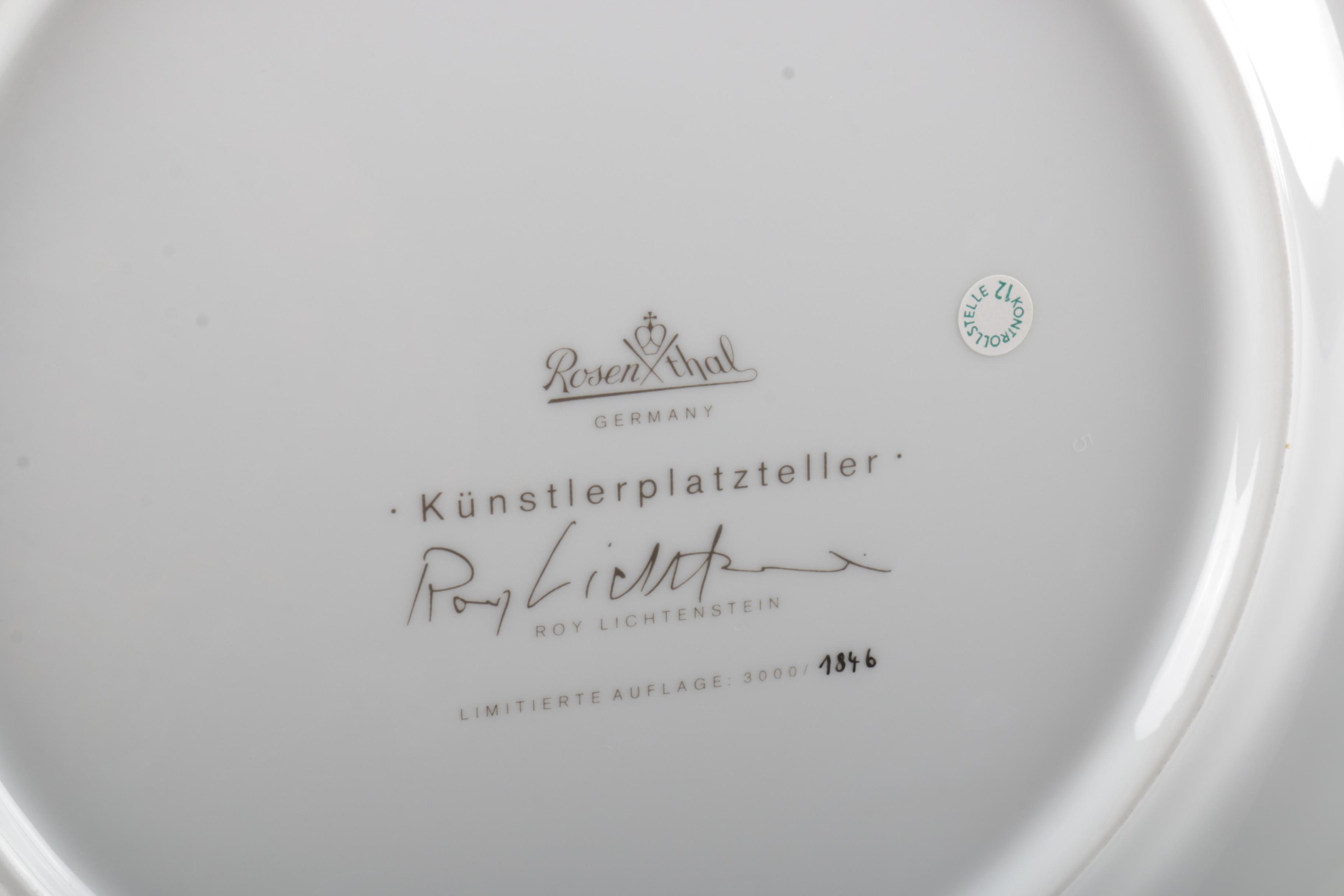 Roy Lichtenstein Limited Edition Rosenthal Dish