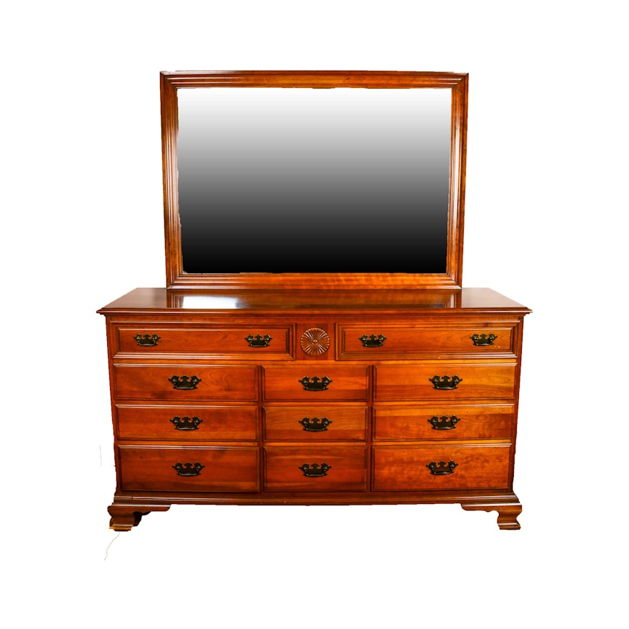 Federal Style Cherry Dresser with Mirror