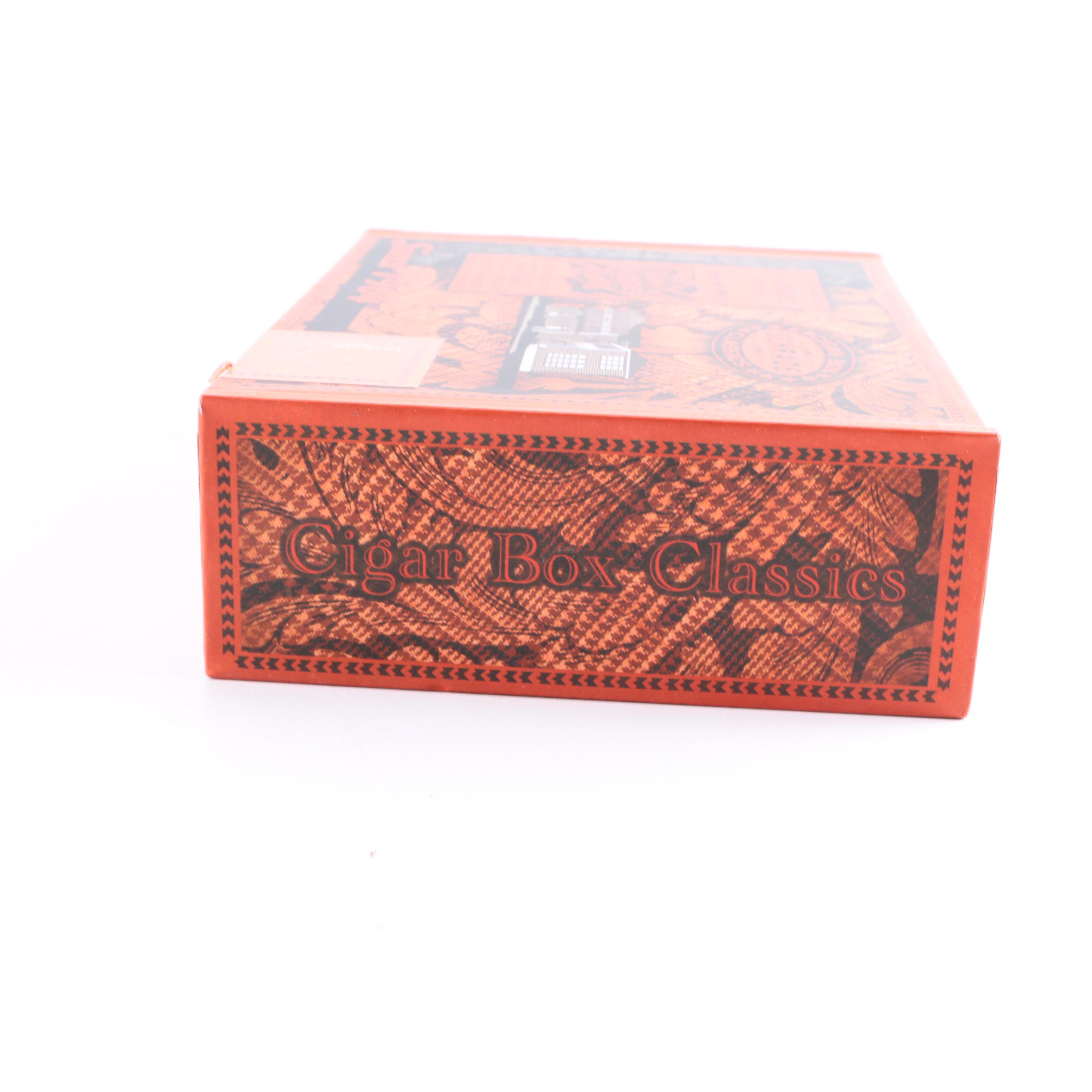 Schrade "Tobacco" Dual Blade Pocket Knife and Cigar Box Shaped Case