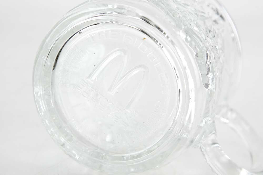 McDonalds Themed Glassware, Including Batman Forever and Flintstones Mugs