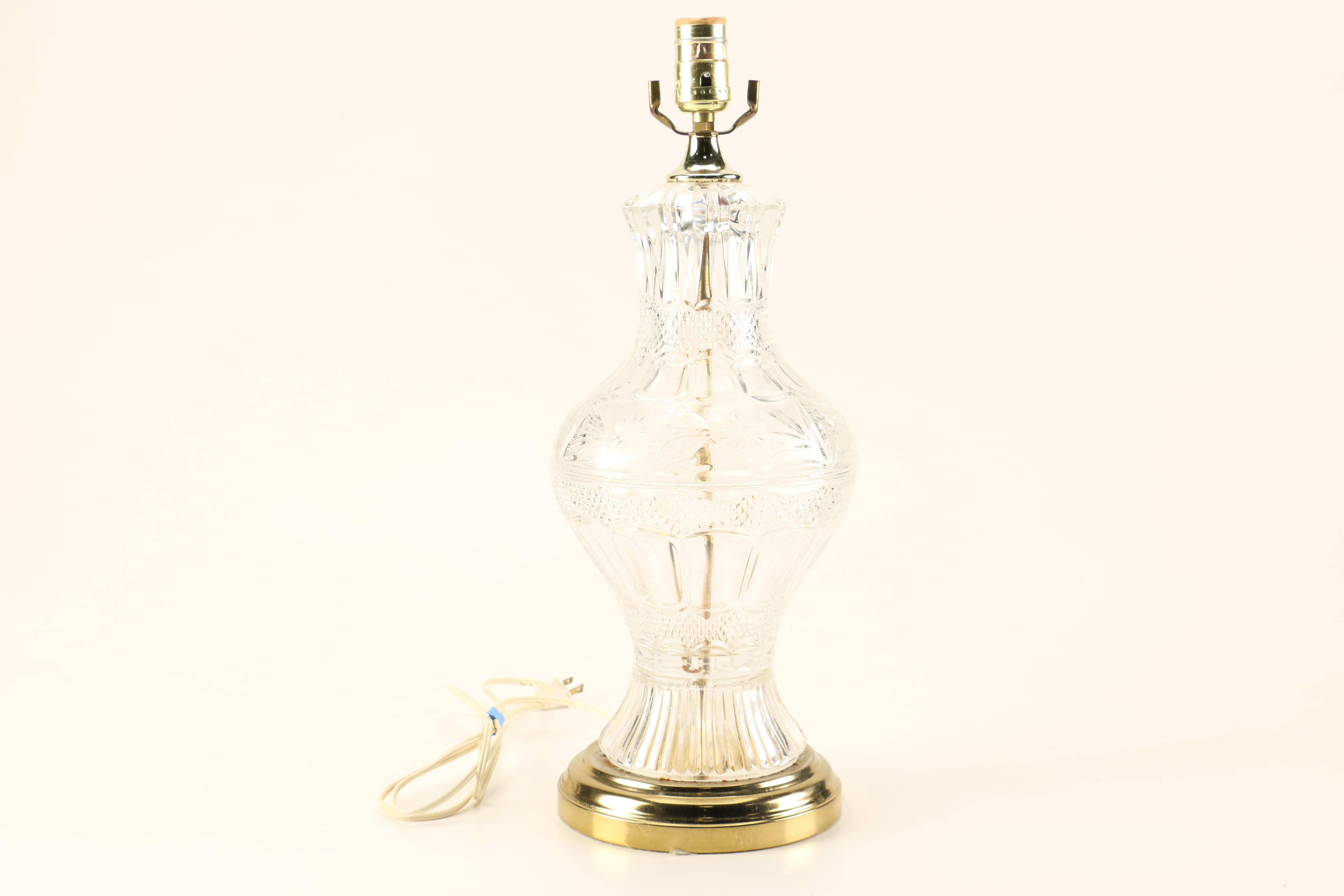 Pair of Crystal Lamps