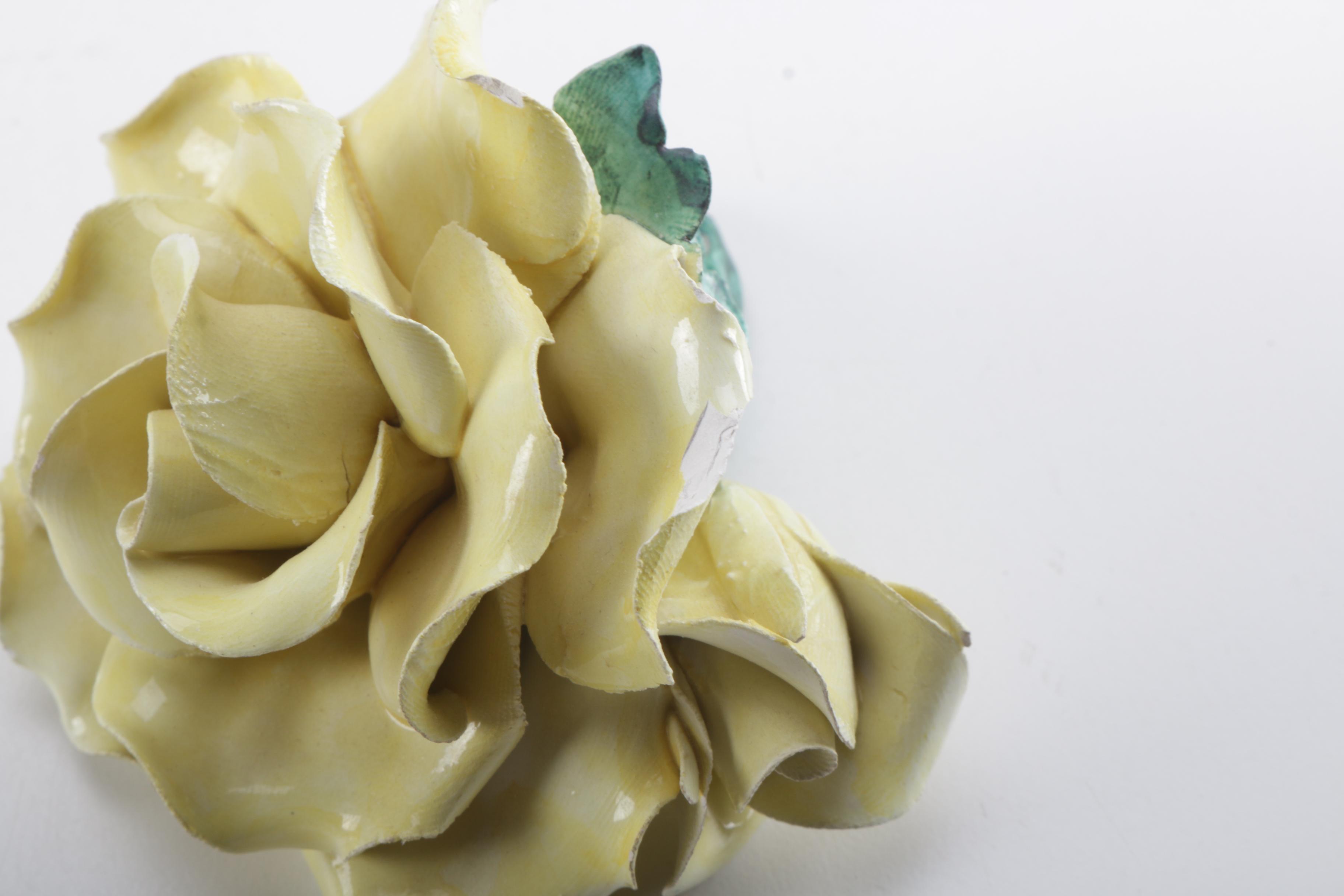 Porcelain Decor Including an Antique Meissen Plate