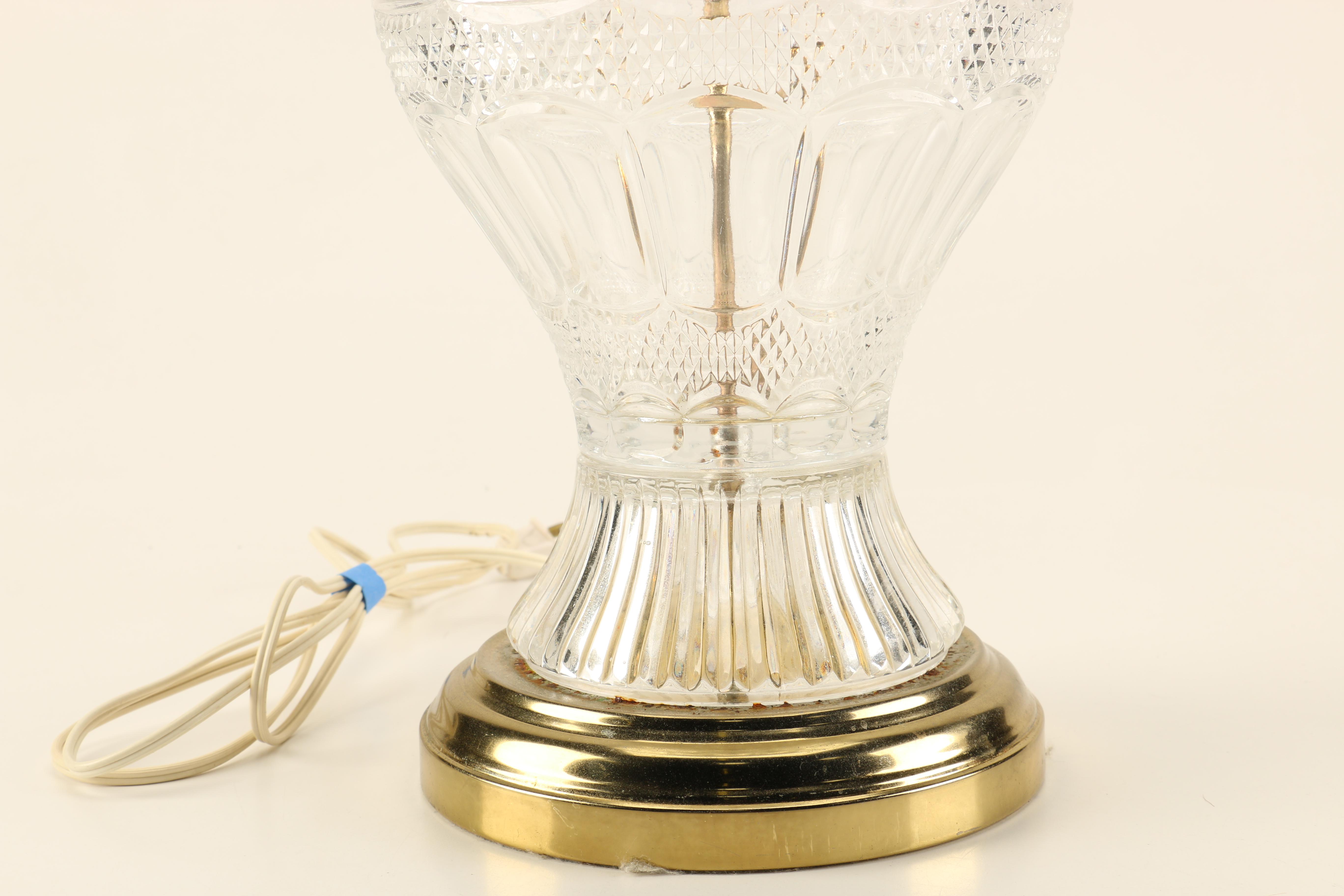 Pair of Crystal Lamps