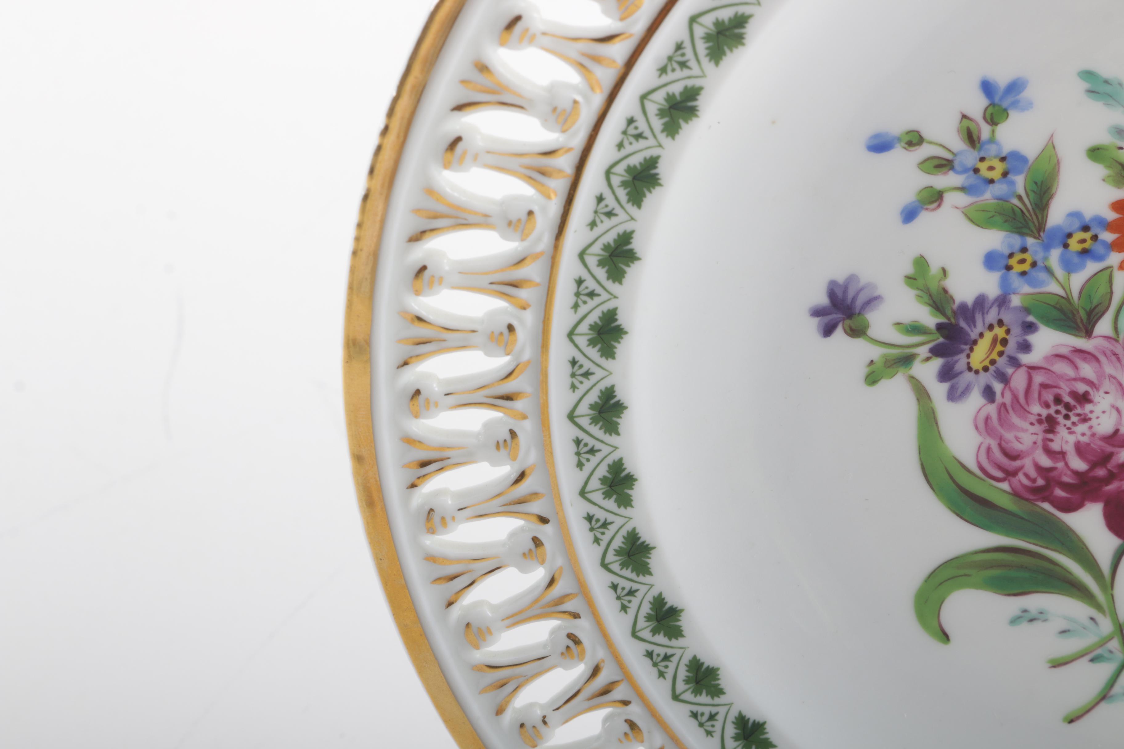 Porcelain Decor Including an Antique Meissen Plate