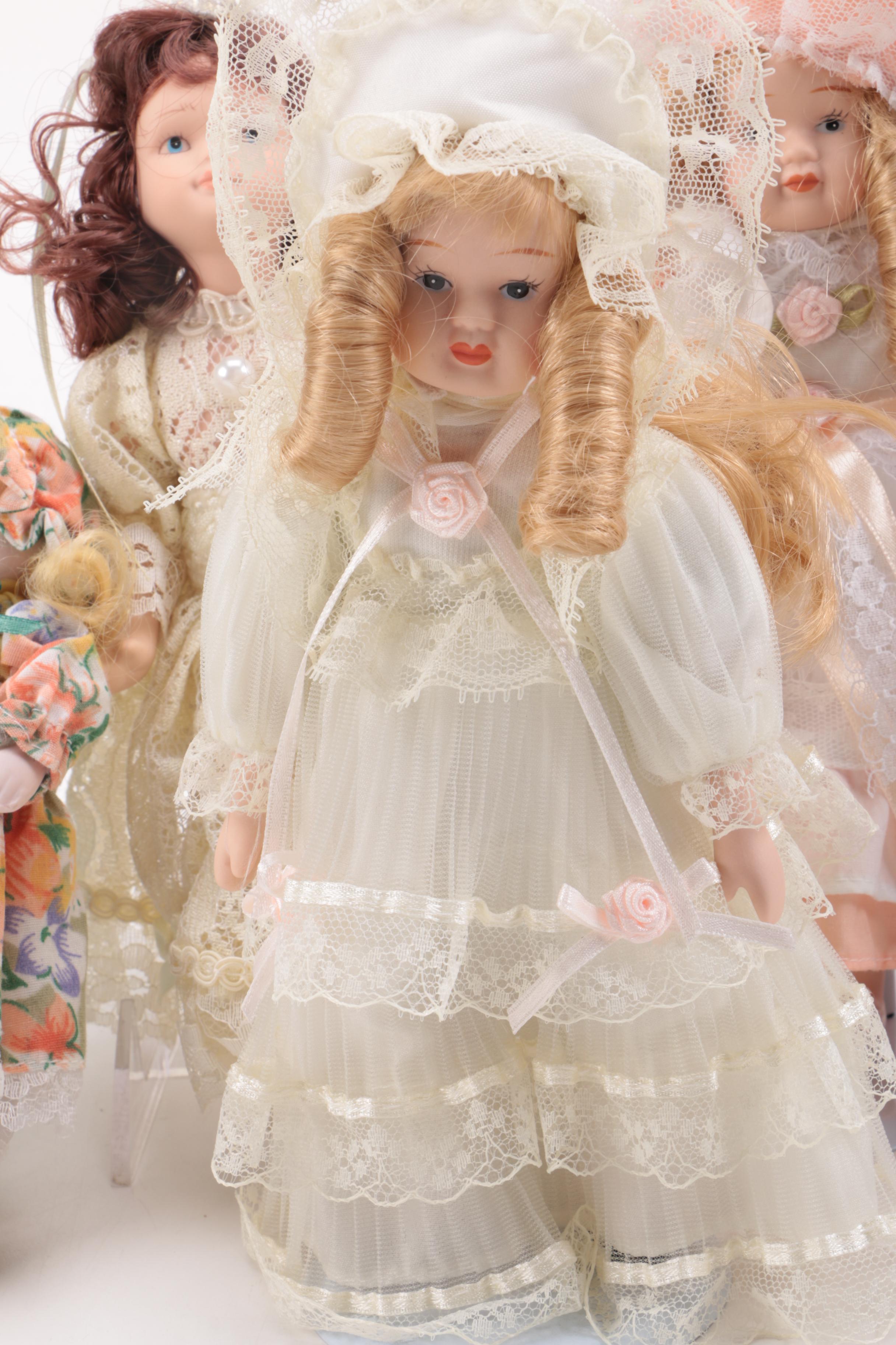 Vintage and Contemporary Porcelain Dolls