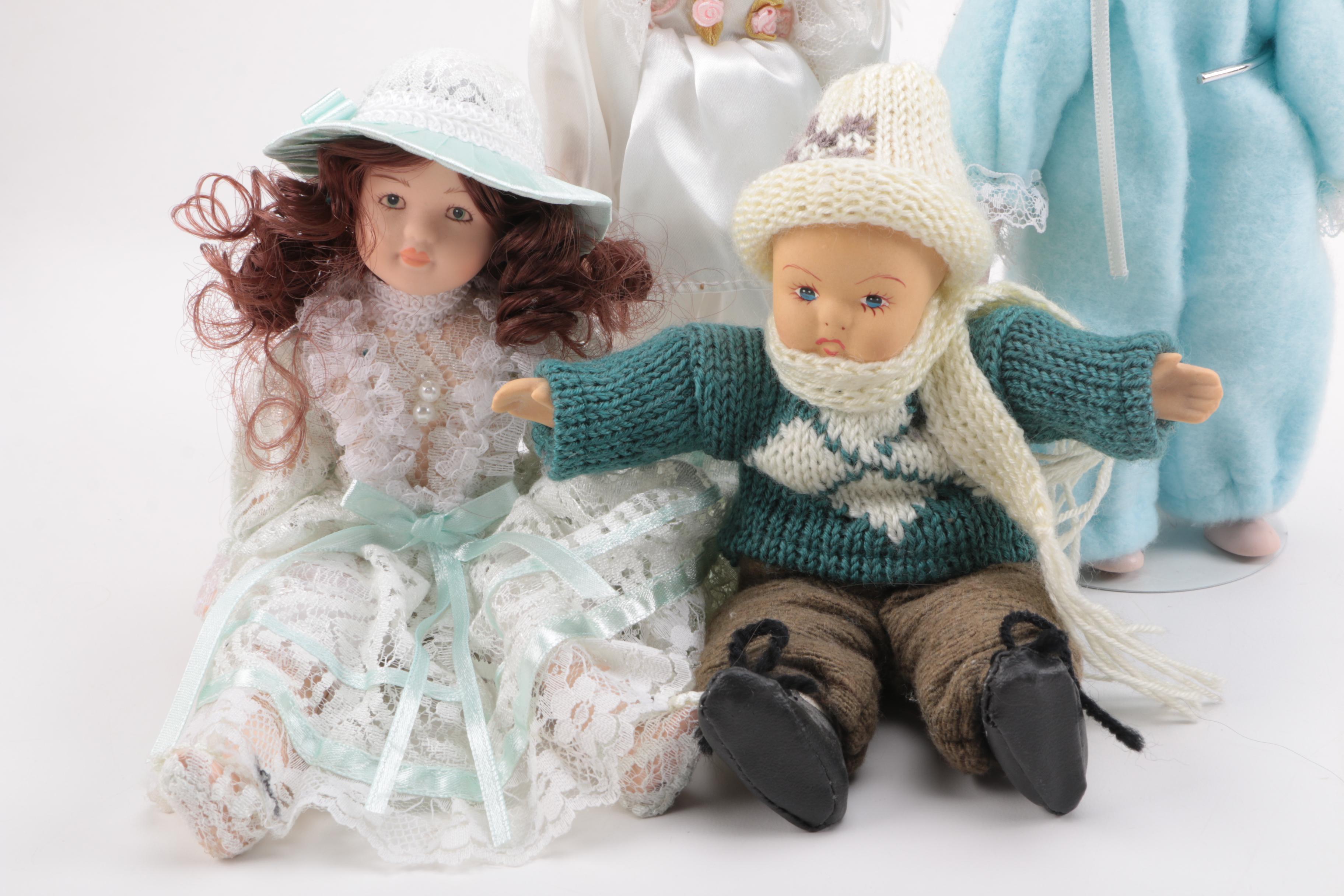 Vintage and Contemporary Porcelain Dolls
