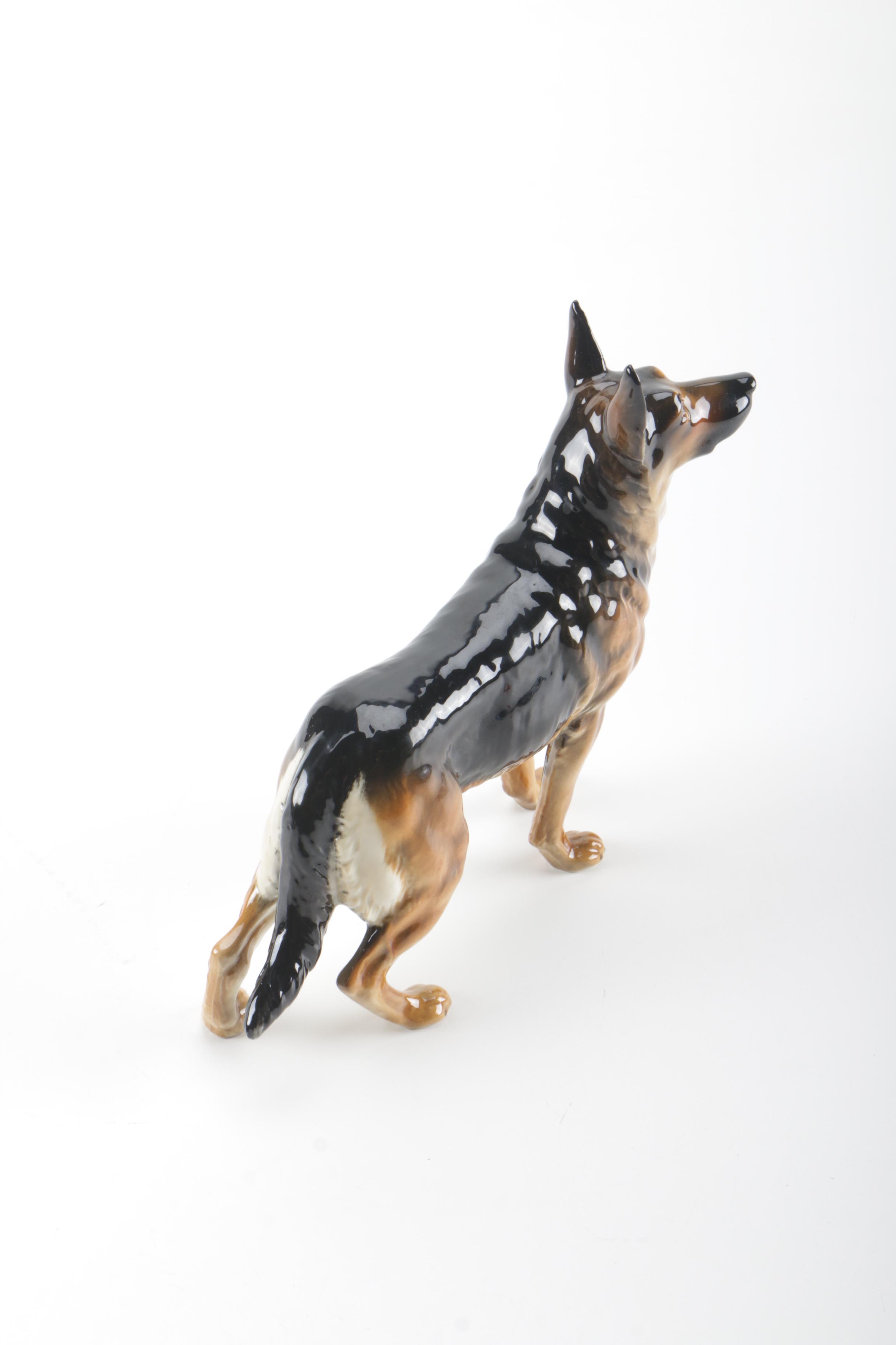1970s Goebel German Shepard Porcelain Figurine