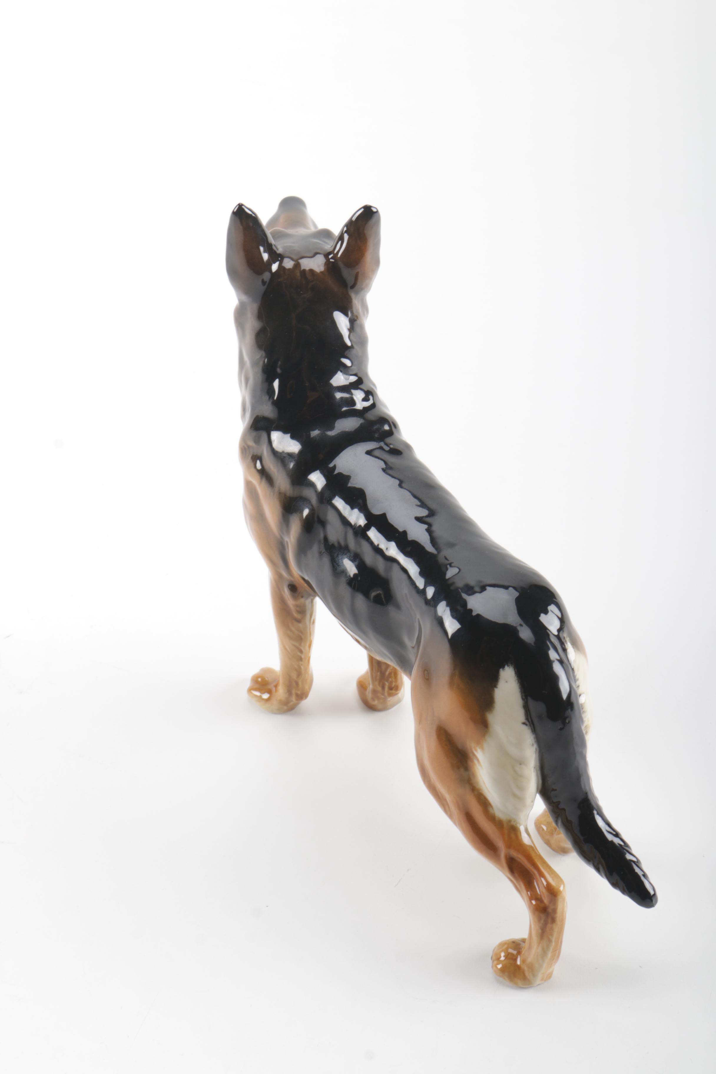 1970s Goebel German Shepard Porcelain Figurine