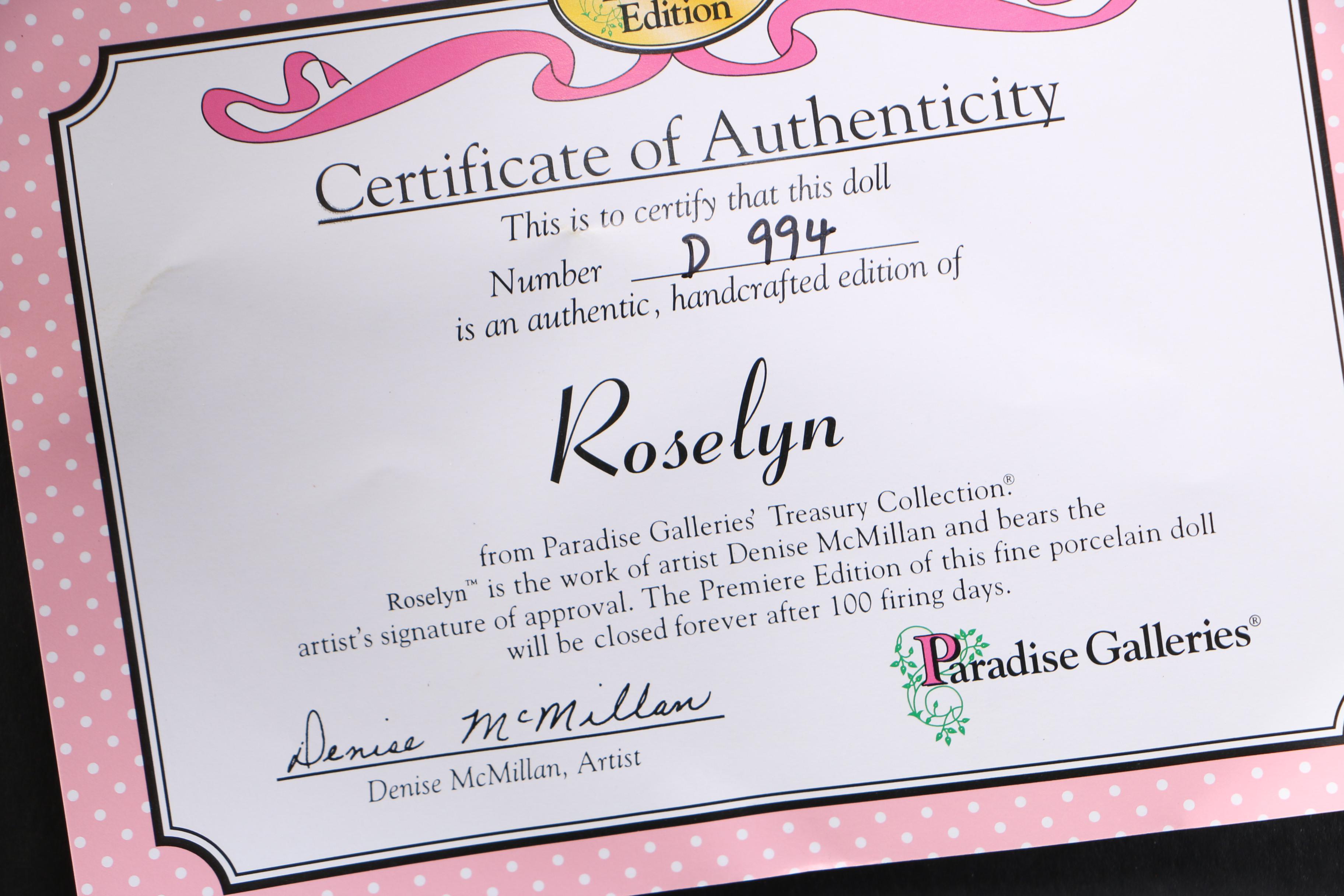 Porcelain Dolls including Paradise Galleries