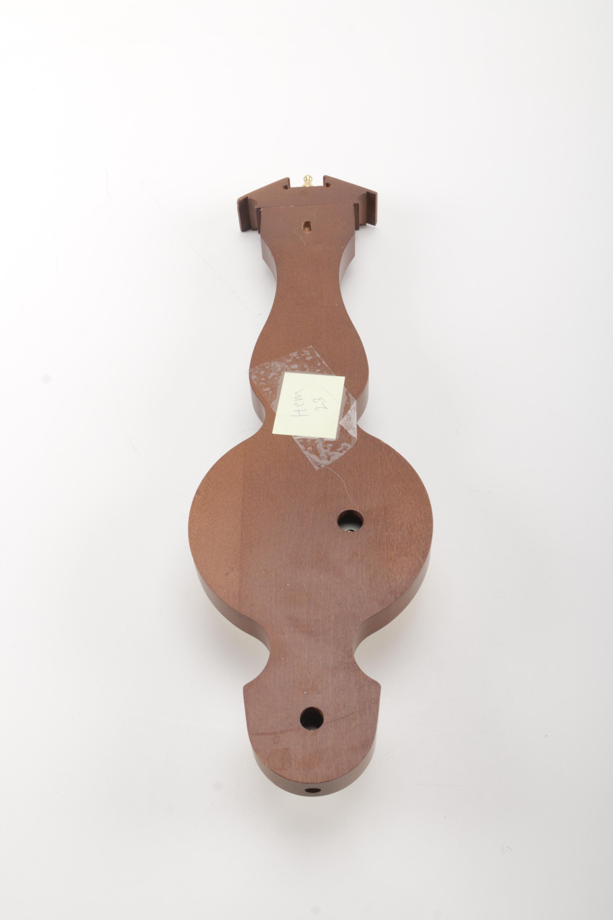 Wooden Barometer and Thermometer