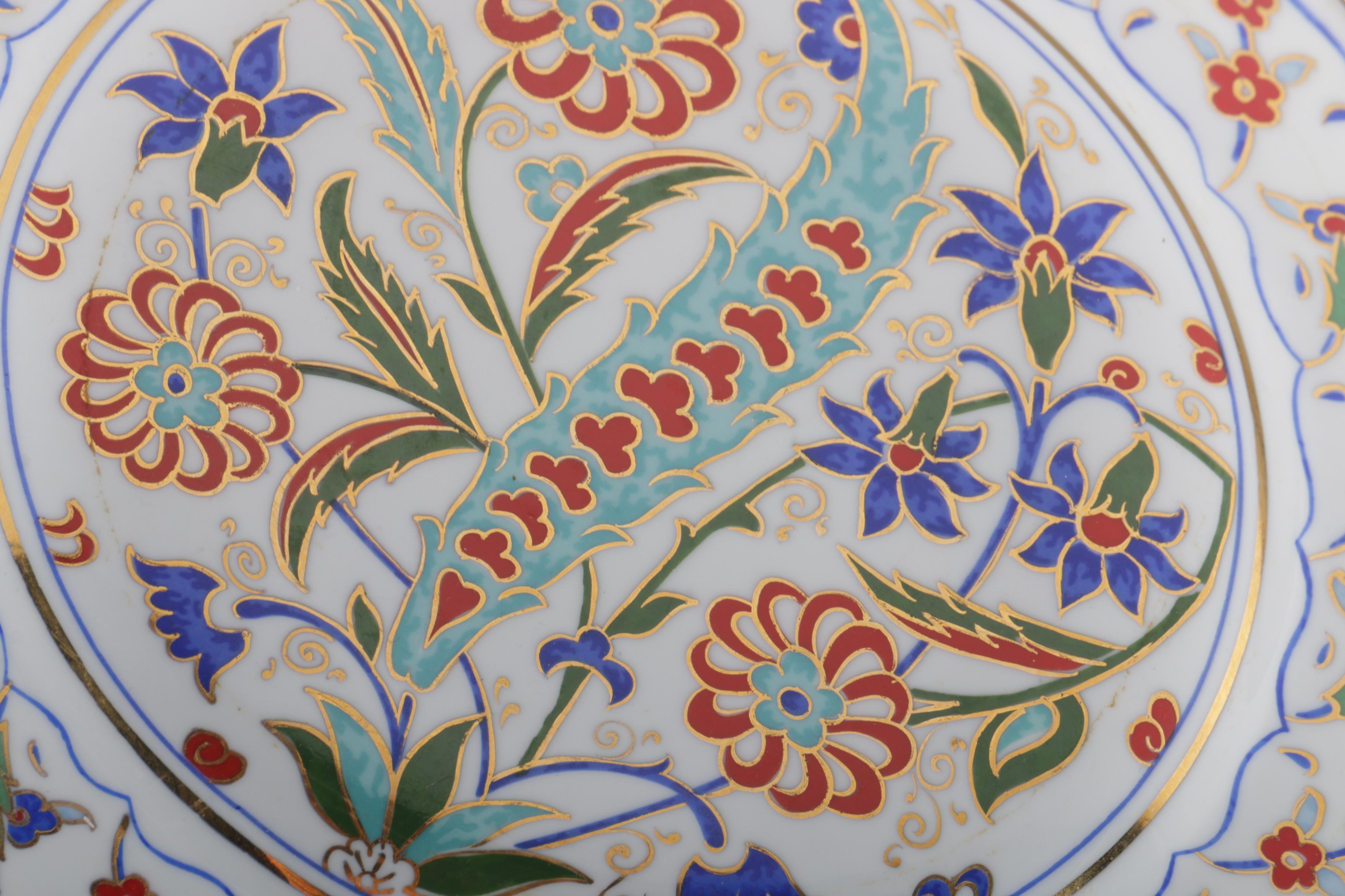 Handmade Kütahya Turkish Porcelain Plate