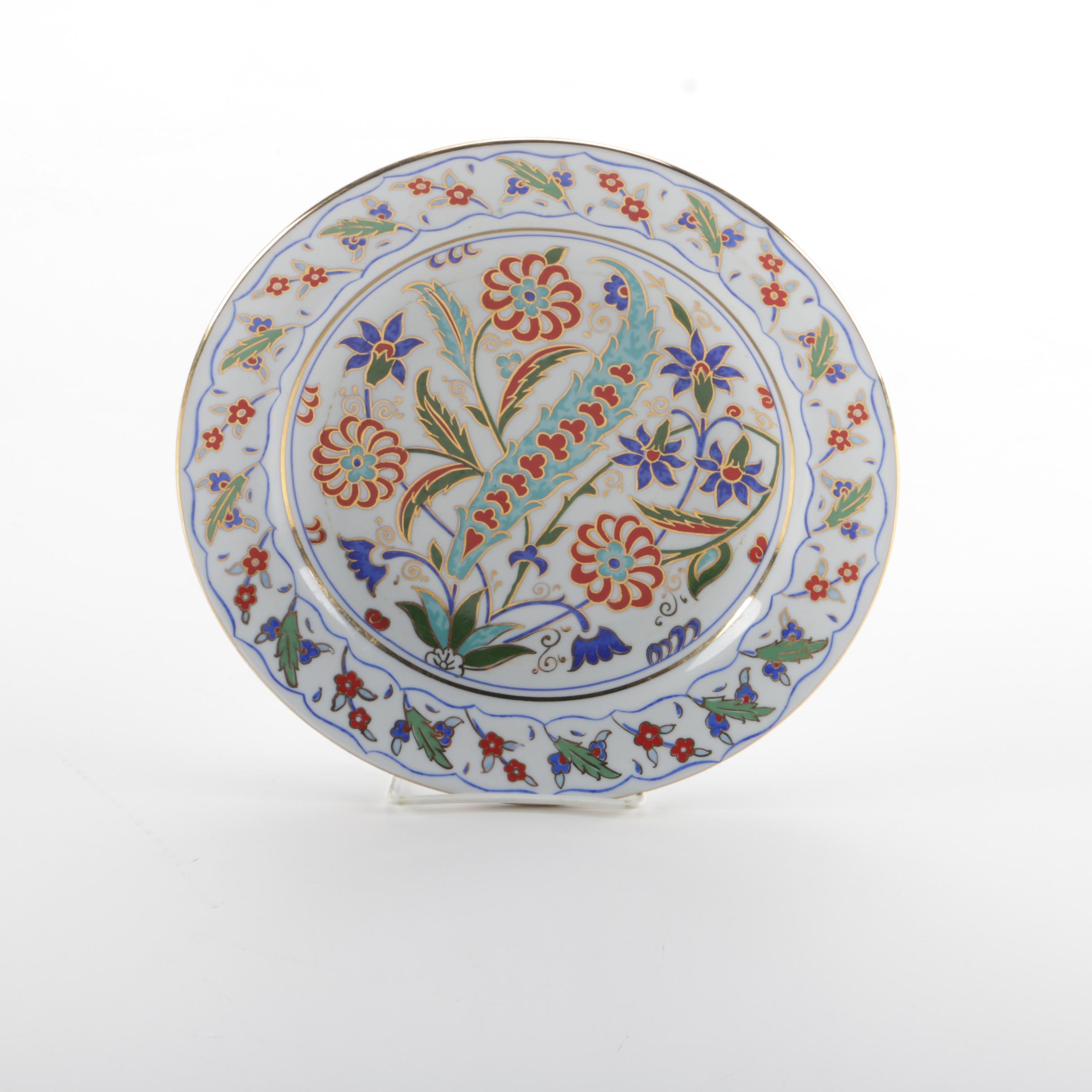 Handmade Kütahya Turkish Porcelain Plate