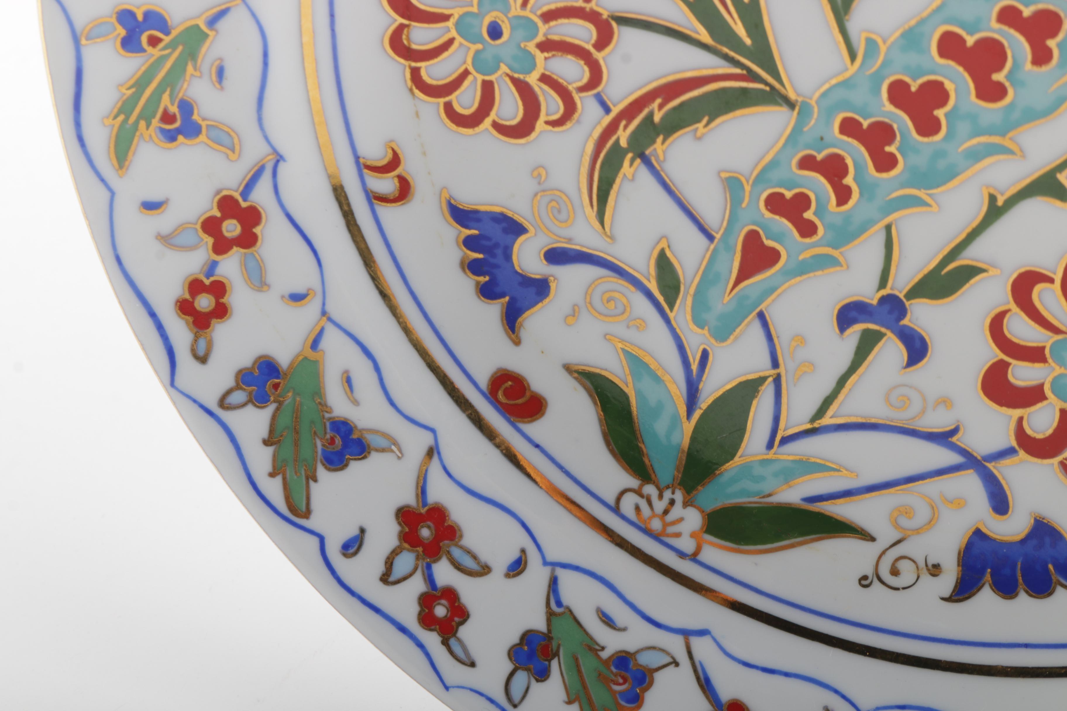 Handmade Kütahya Turkish Porcelain Plate