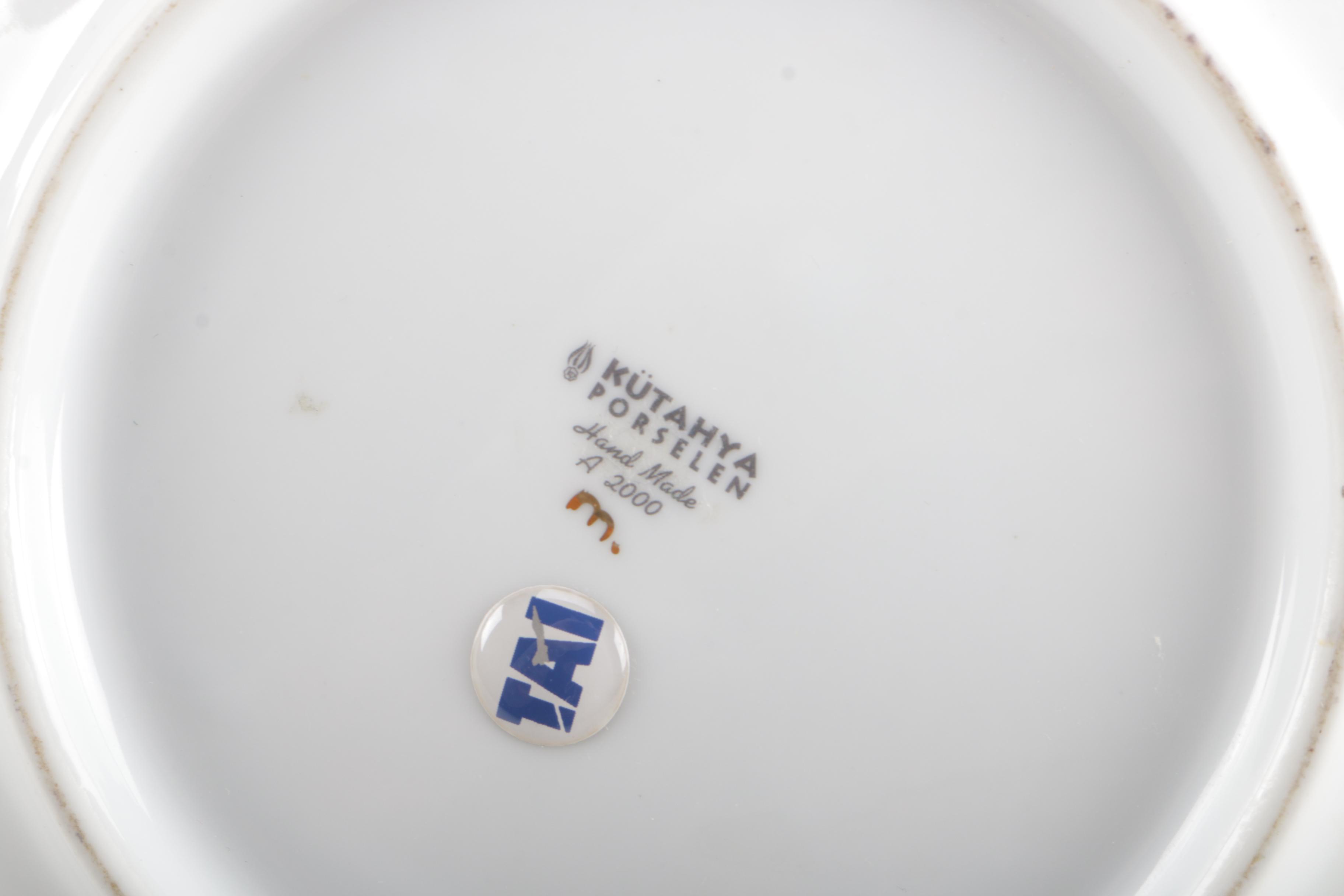 Handmade Kütahya Turkish Porcelain Plate