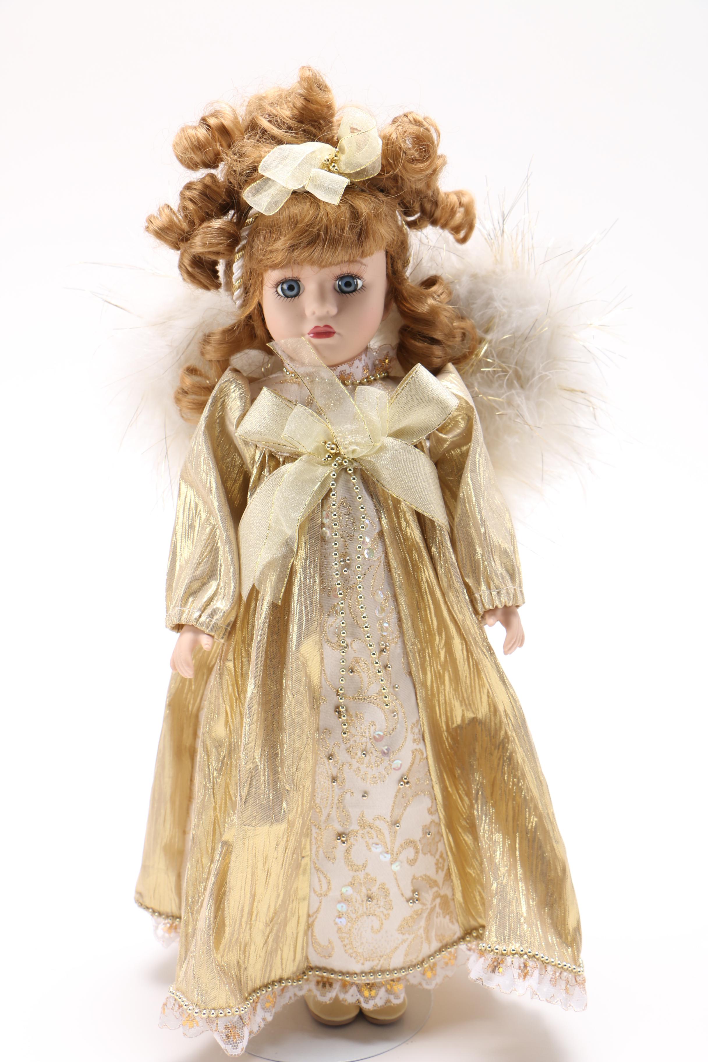 Collection of Winter Themed Porcelain Dolls