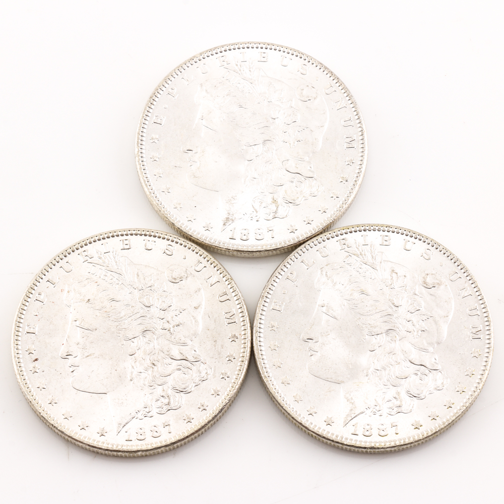 Roll of (20) Silver 1887 Morgan Dollars