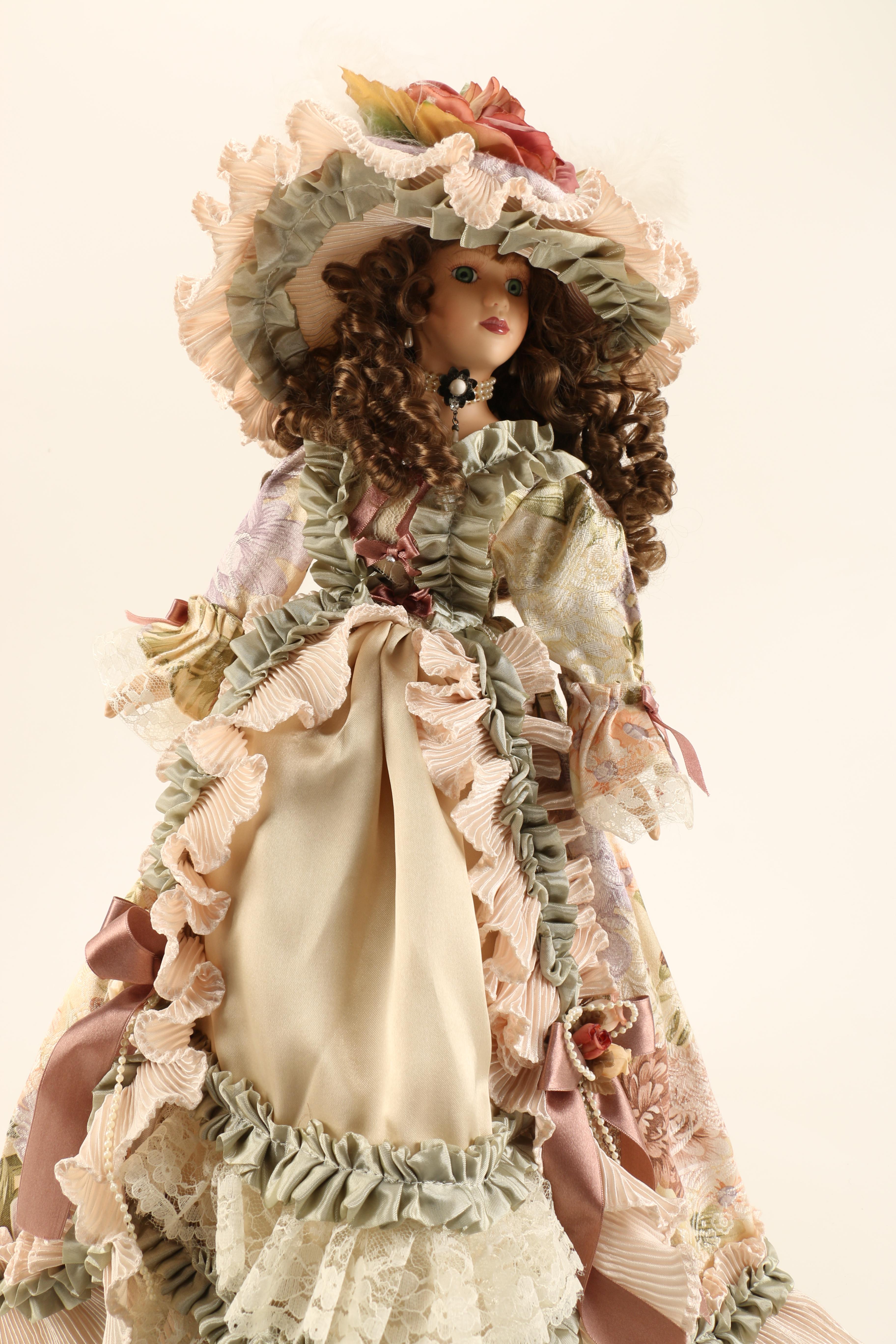 Trio of Victorian Style Porcelain Collector Dolls