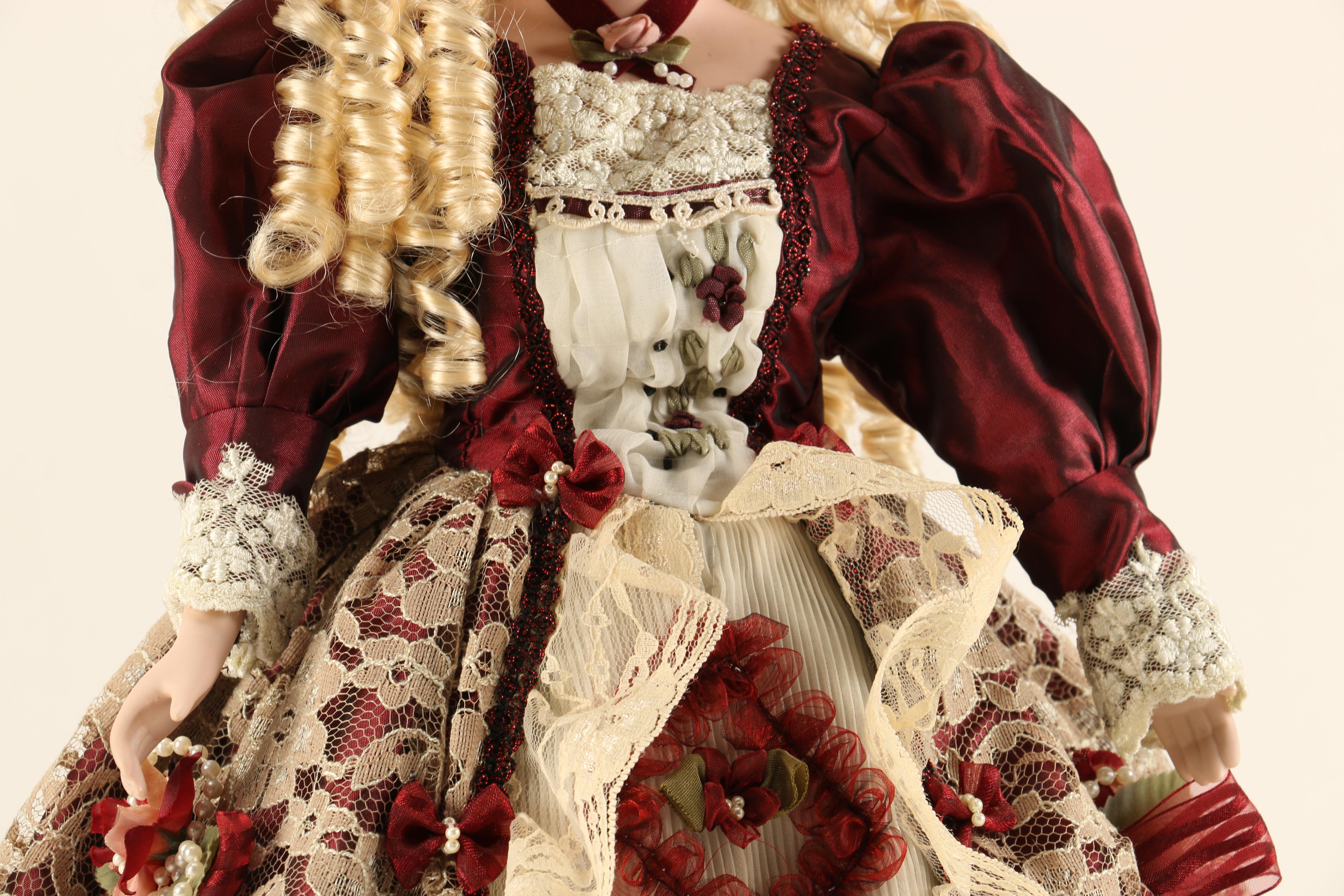 Trio of Victorian Style Porcelain Collector Dolls