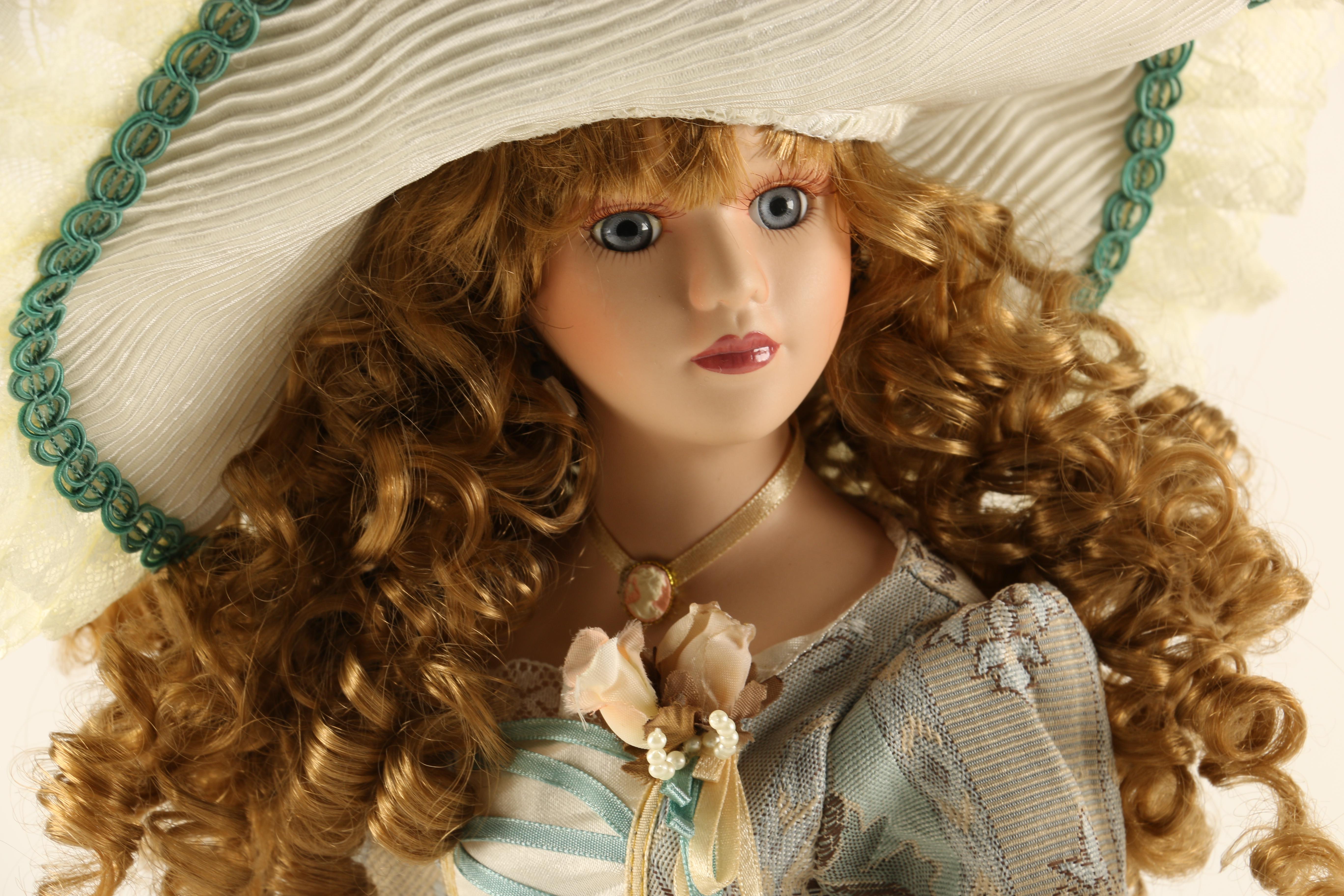 Trio of Victorian Style Porcelain Collector Dolls