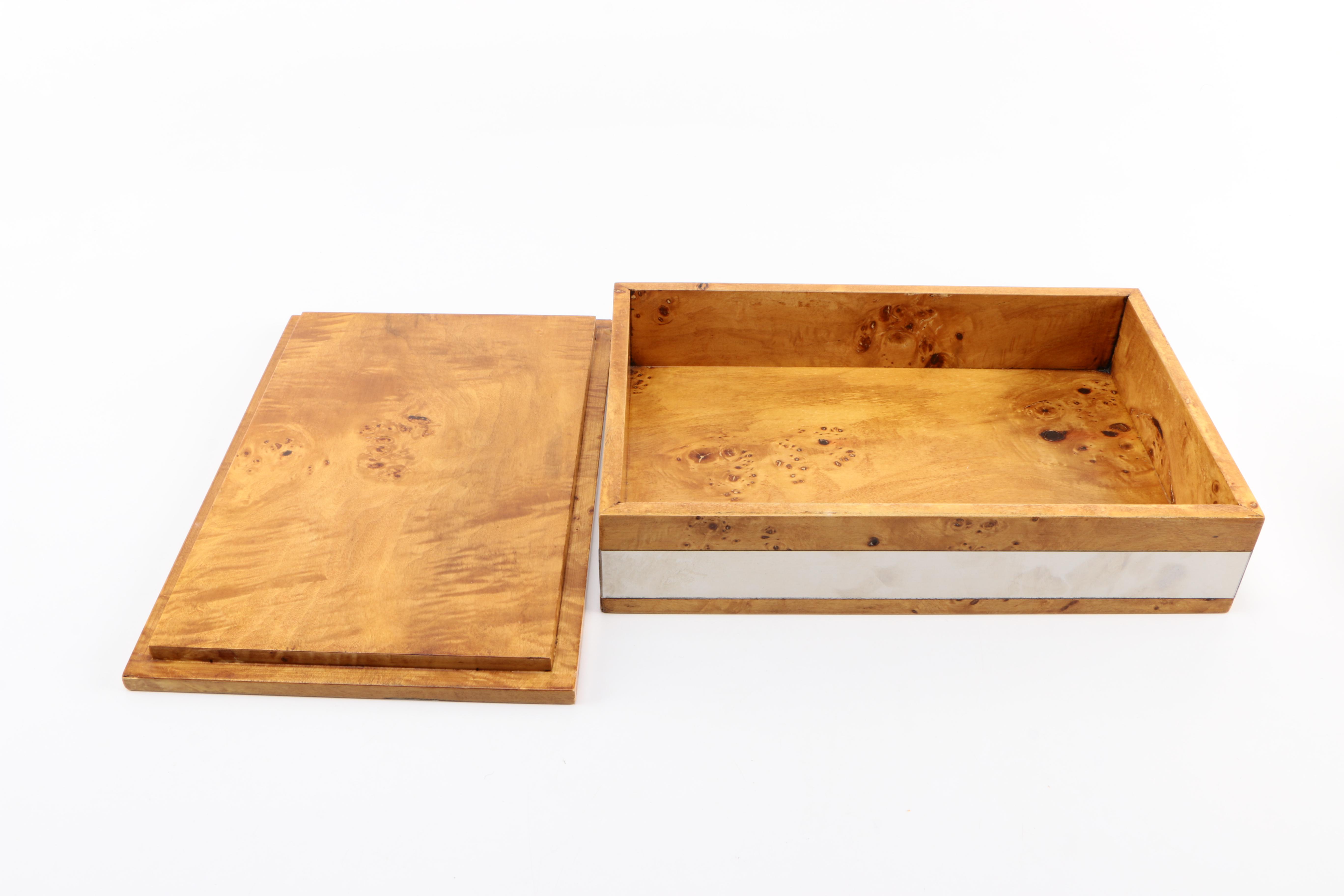 Italian Burled Wooden Boxes