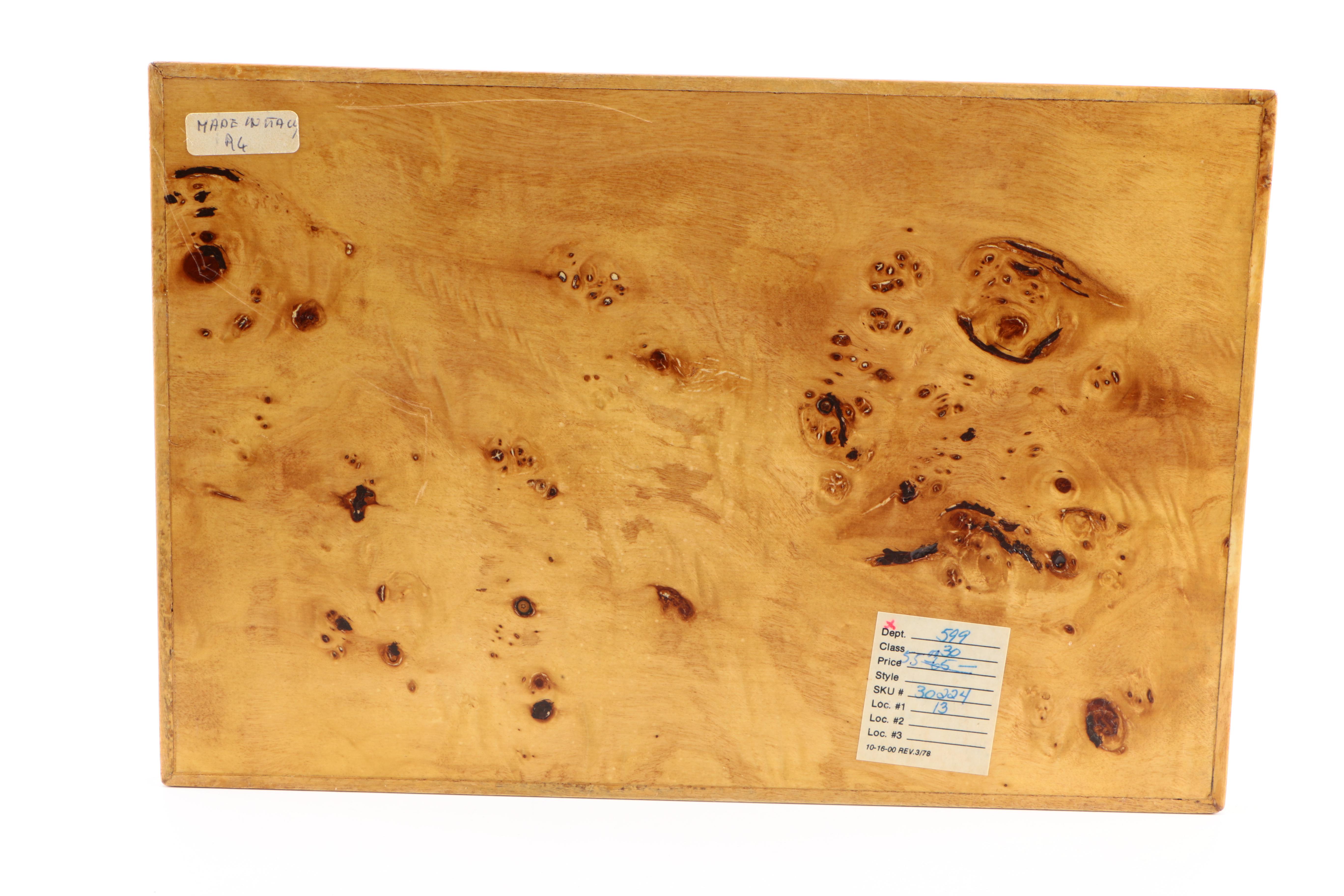 Italian Burled Wooden Boxes