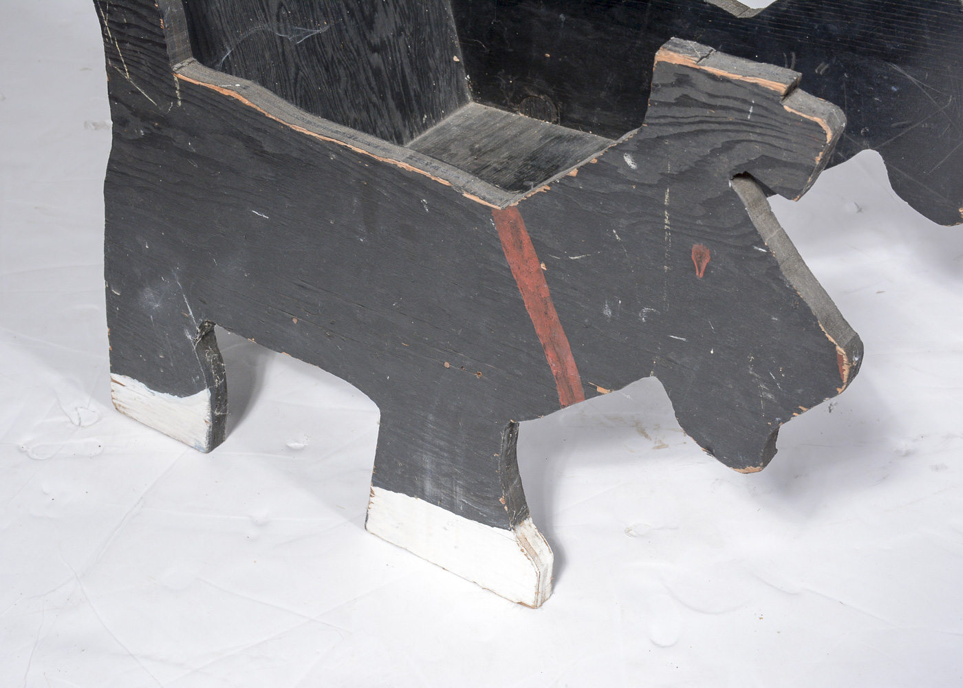 Vintage Wooden Scottie Dog-Themed Children's Chair