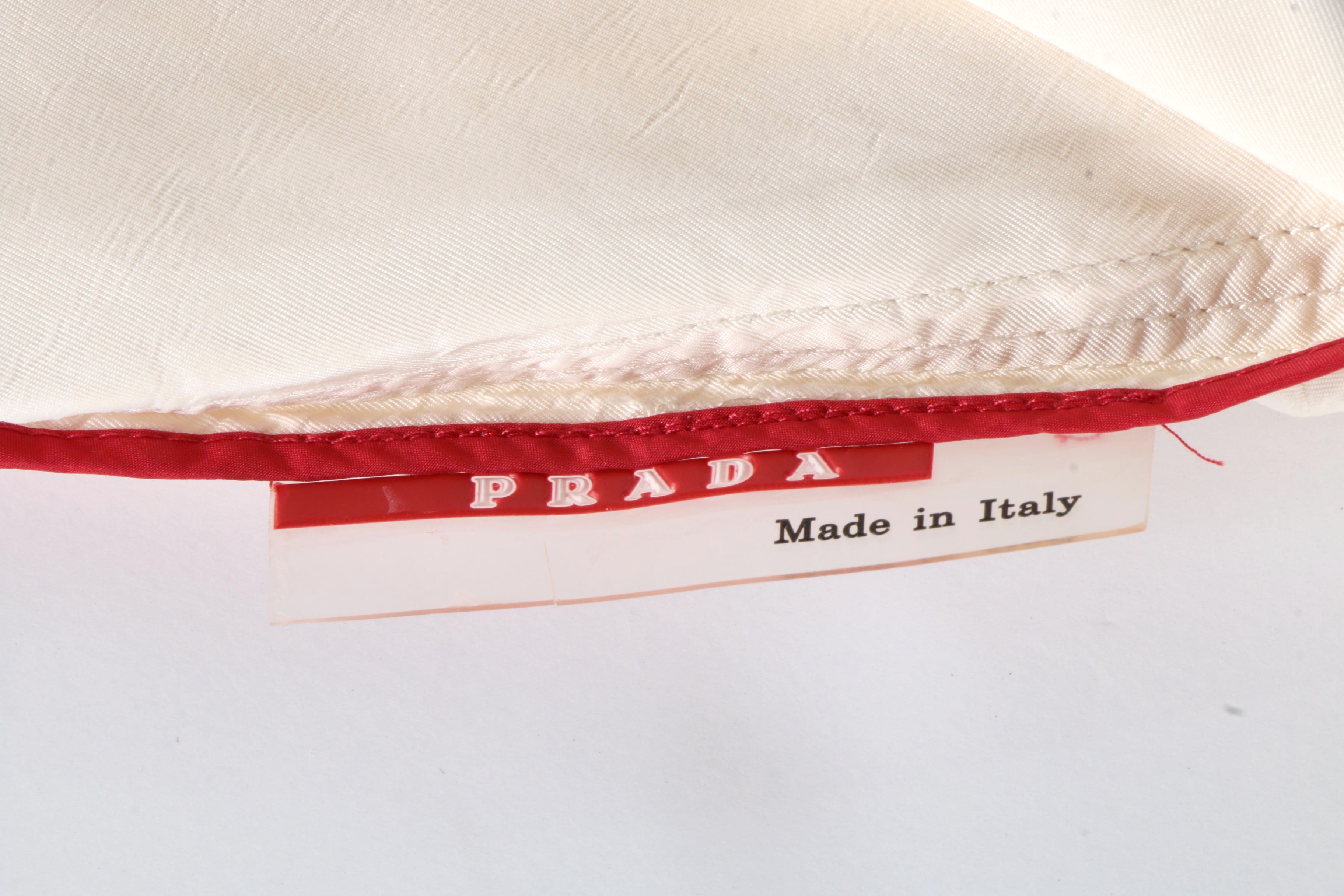 Prada Cream Silk Skirt