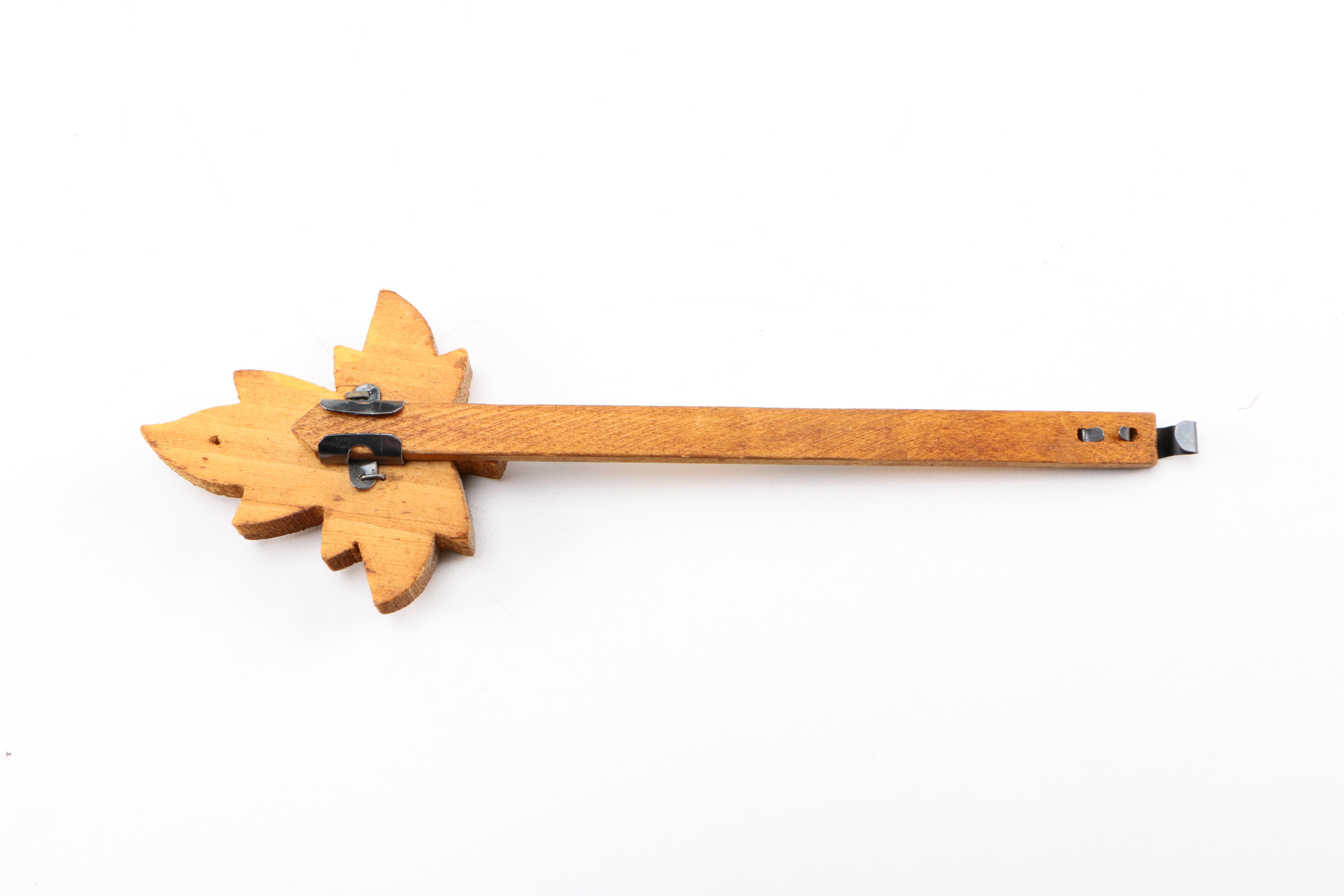 Carved Wooden 8-Day Cuckoo Clock