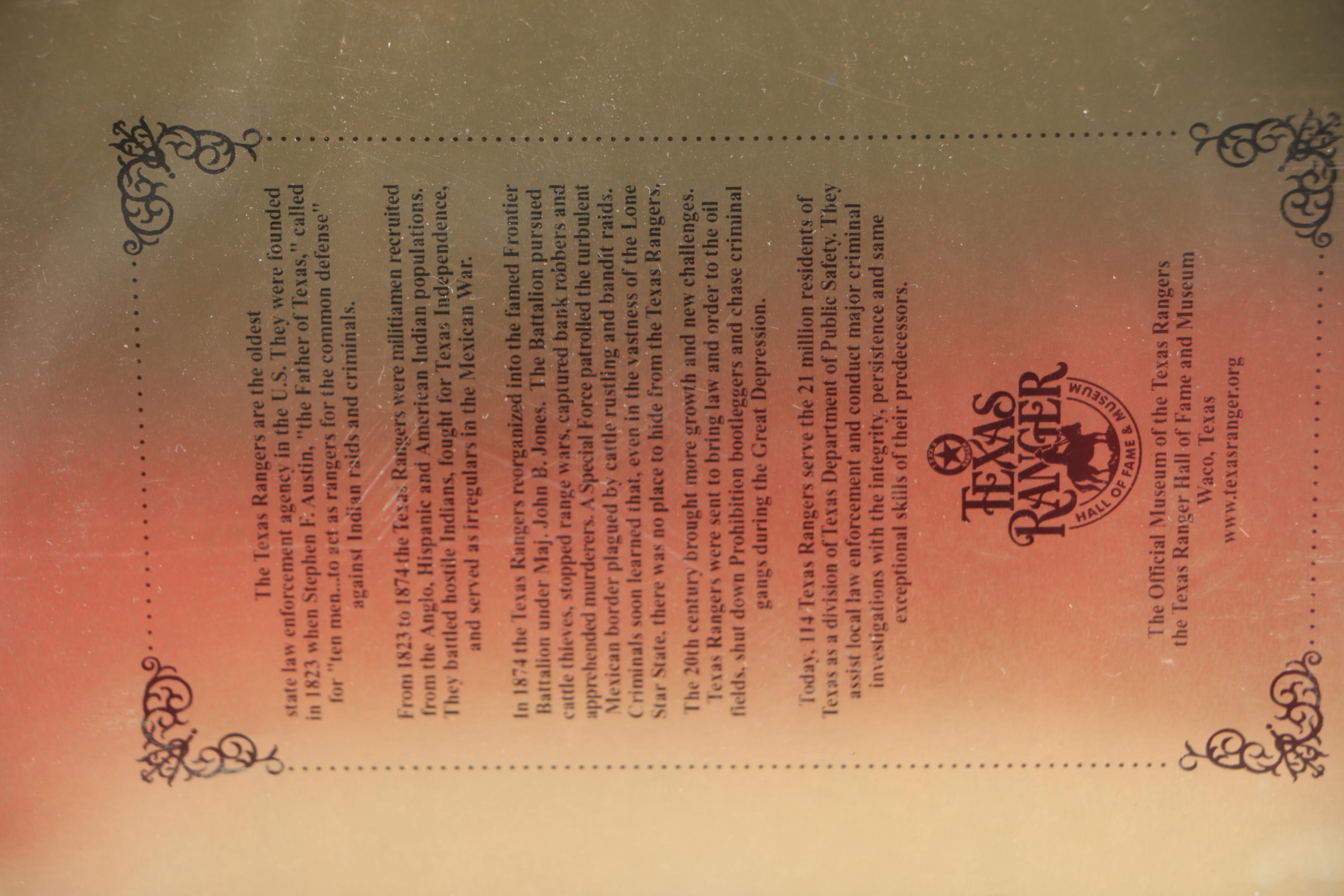 2003 Texas Ranger 180th Anniversary Pocket Knife and Badge