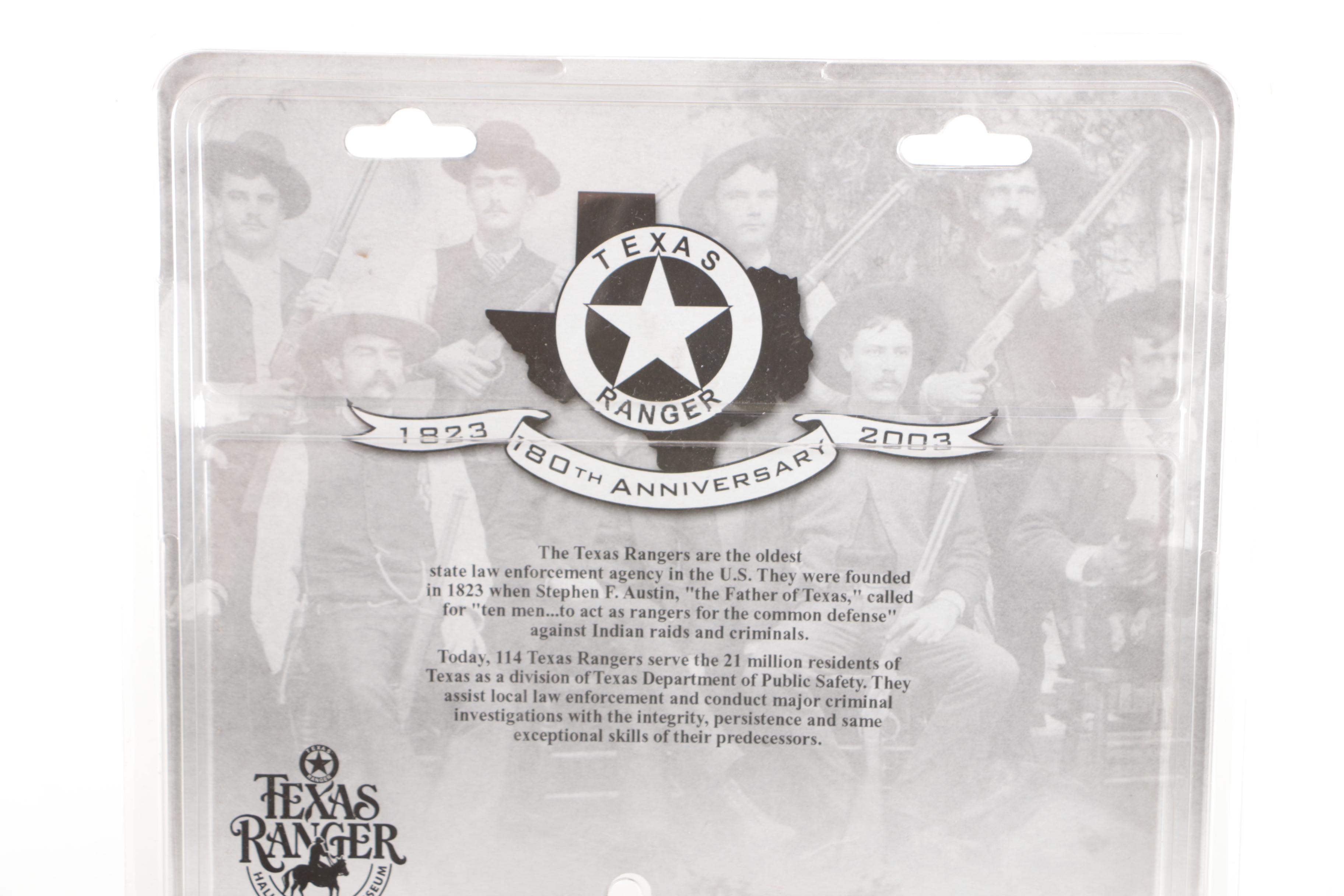 2003 Texas Ranger 180th Anniversary Pocket Knife and Badge