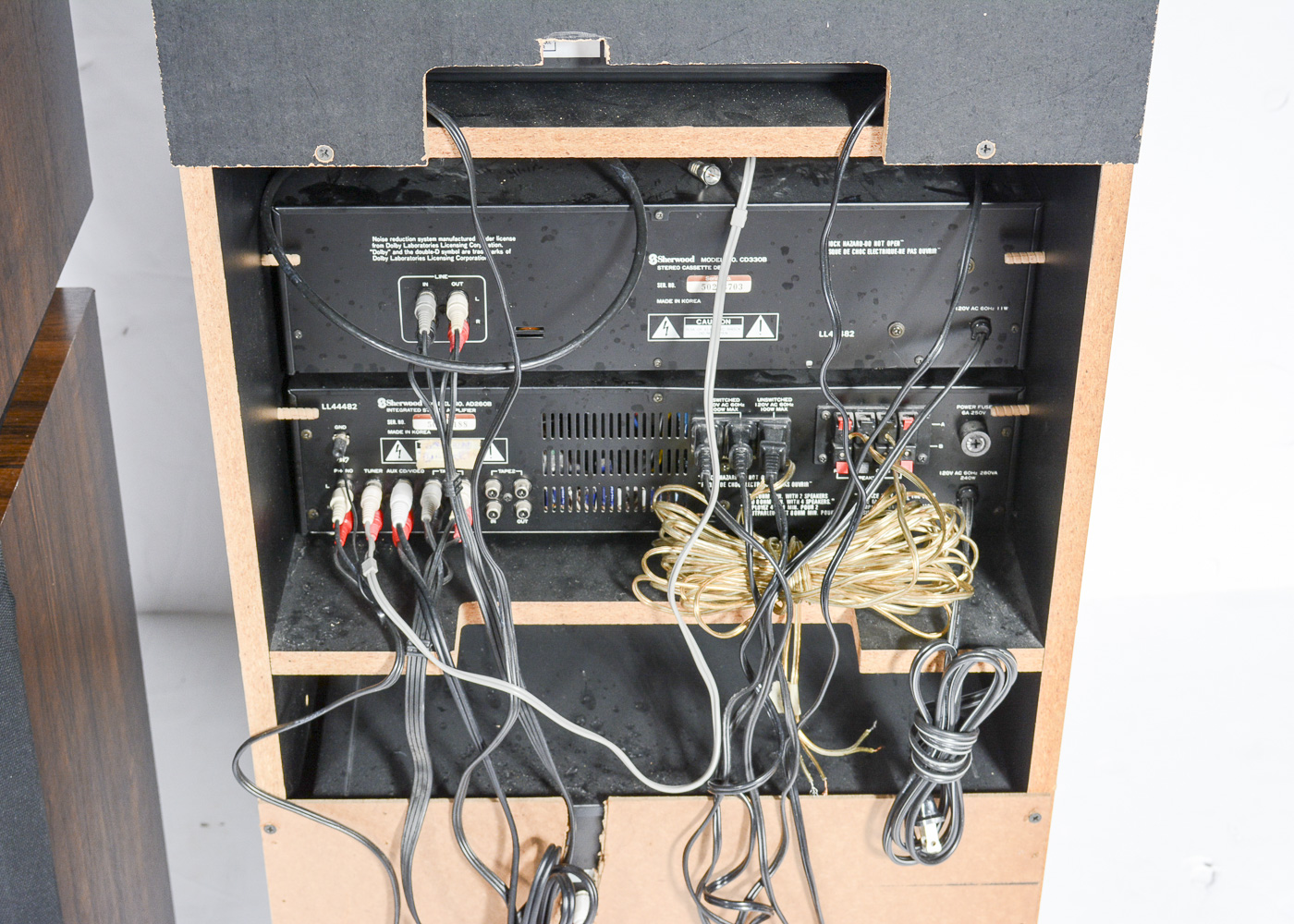 Sherwood Stereo Components, Speakers, Cabinet and Sony CD Changer