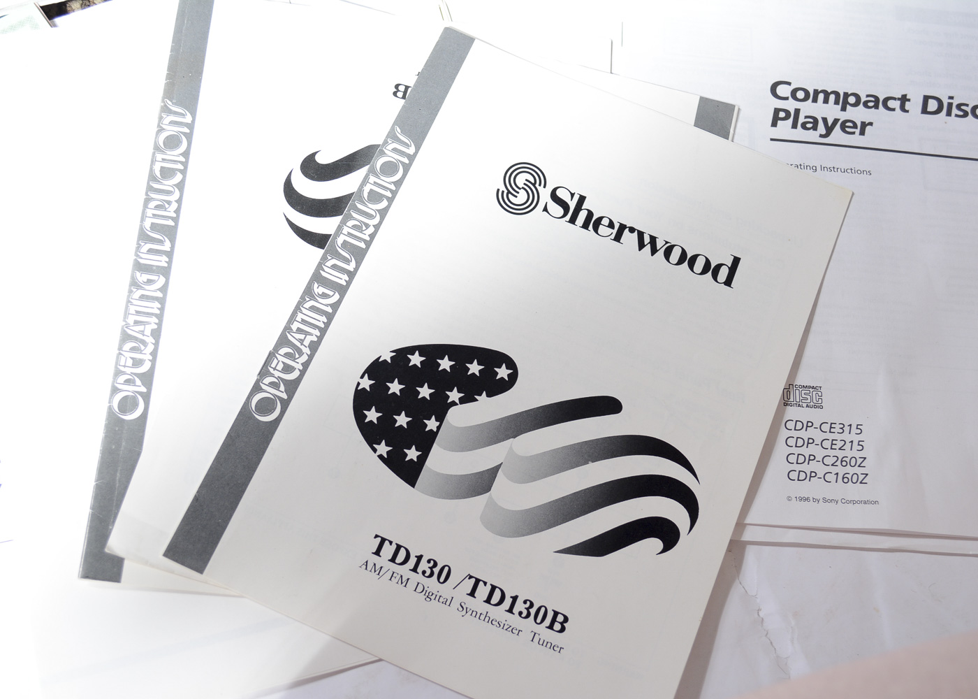 Sherwood Stereo Components, Speakers, Cabinet and Sony CD Changer