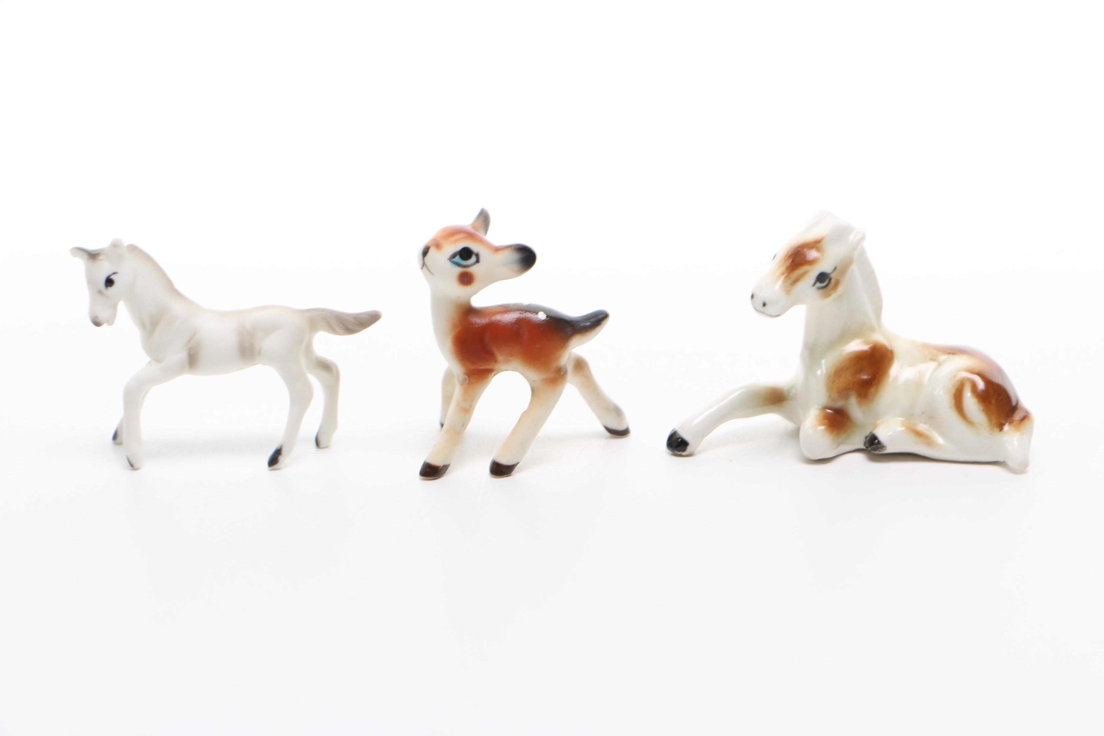 Assortment of Glass and Ceramic Animal Figures