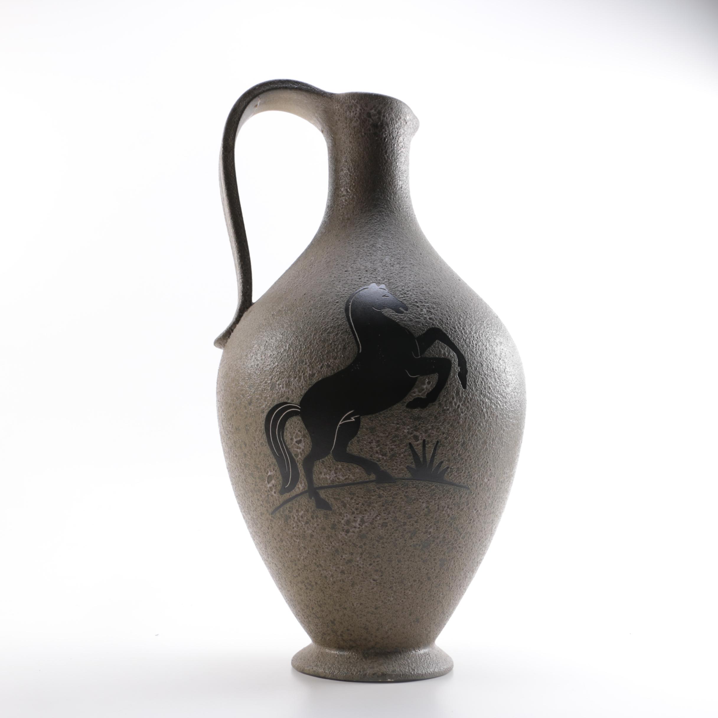 Grecian Style Salt Glaze Ewer