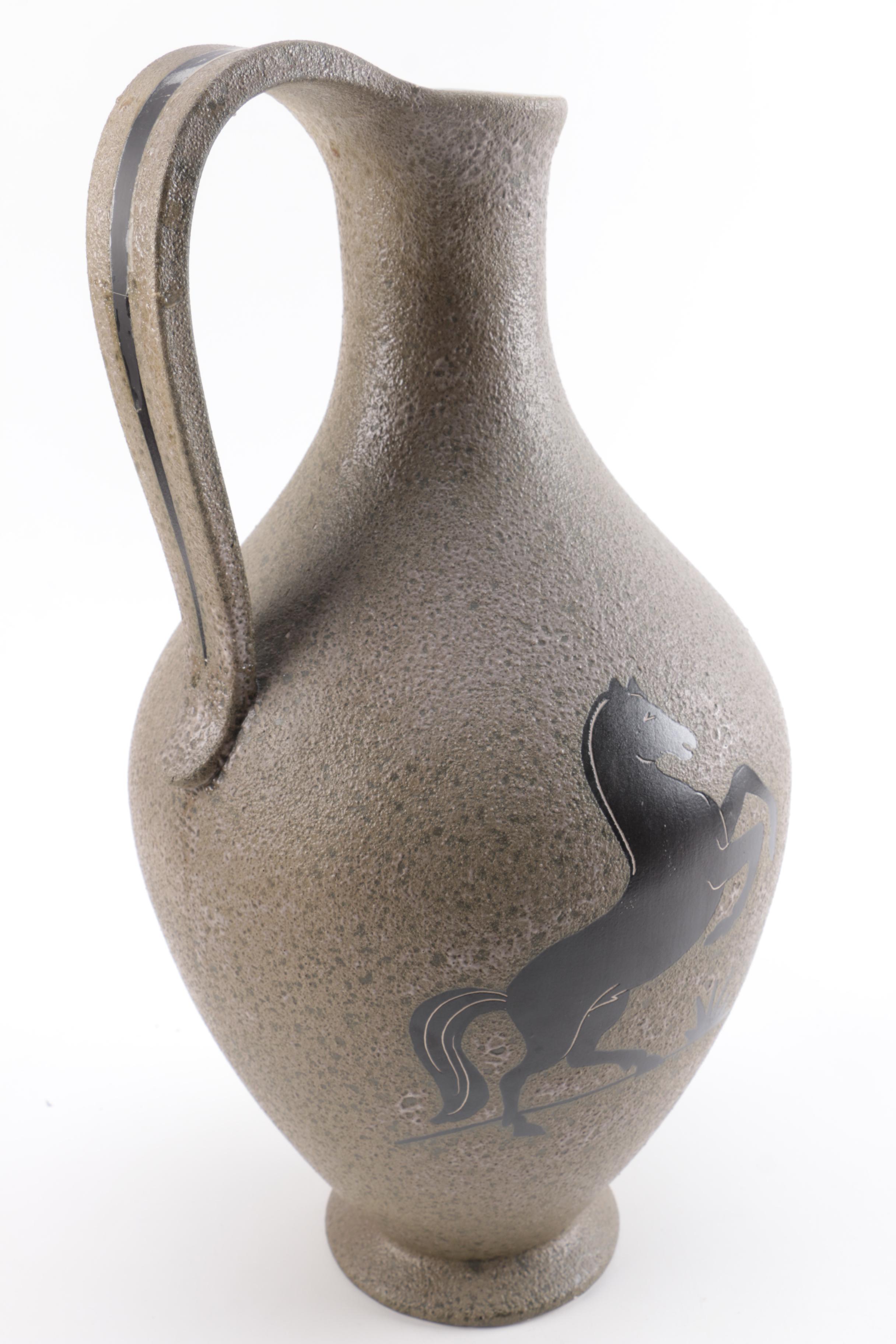 Grecian Style Salt Glaze Ewer