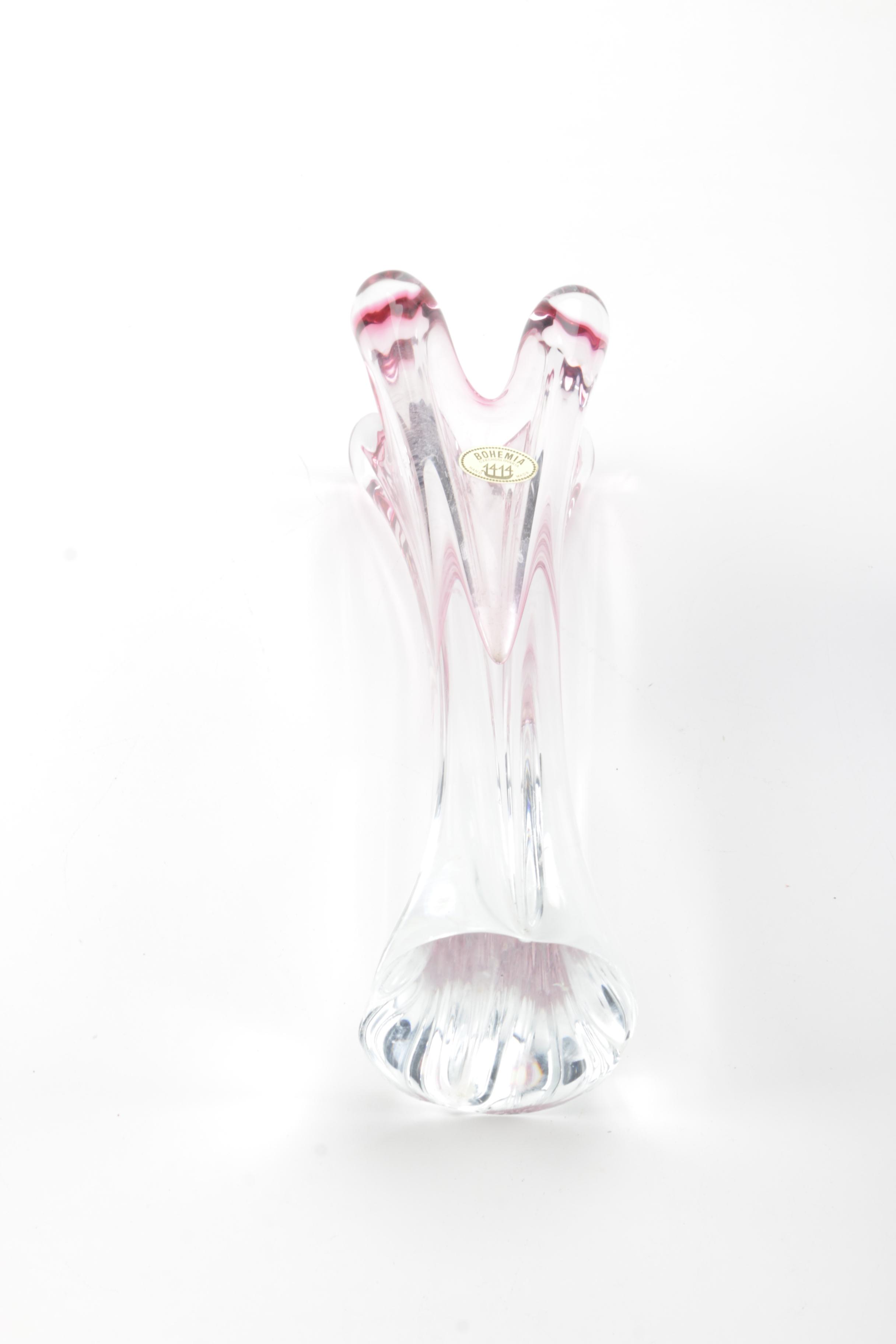 Art Glass Vases including Bohemia