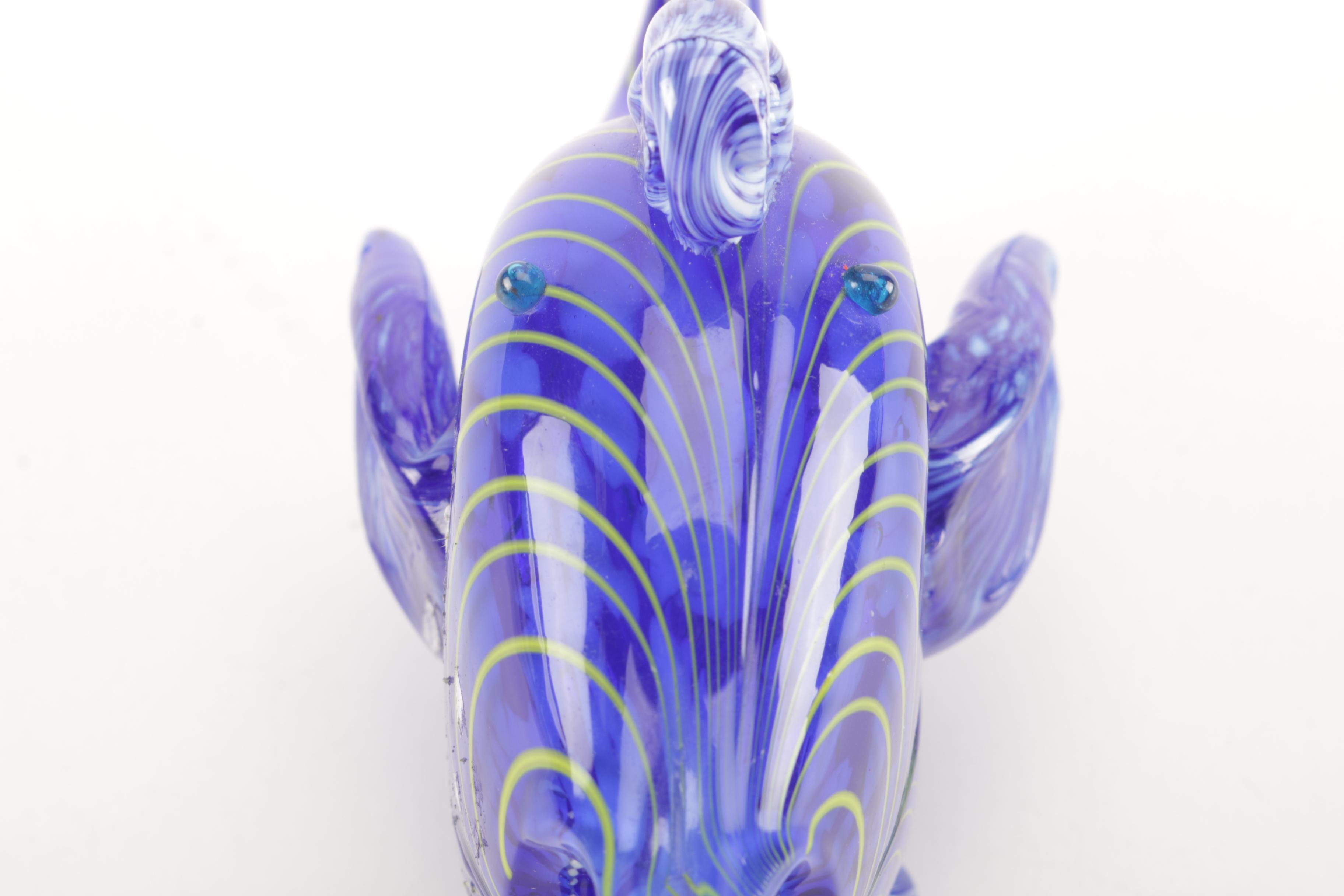 Handblown Art Glass Whale Figurine