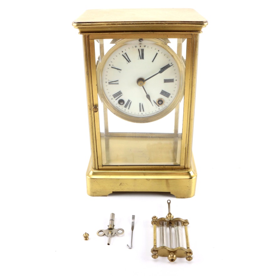 Ansonia Clock Co. Brass Desk Clock.