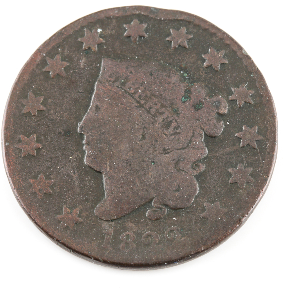 1822 Coronet Head Large Cent