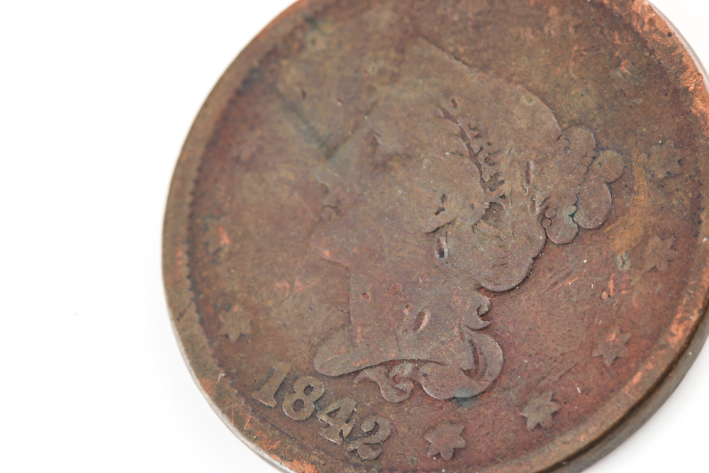 1842 Braided Hair Cent