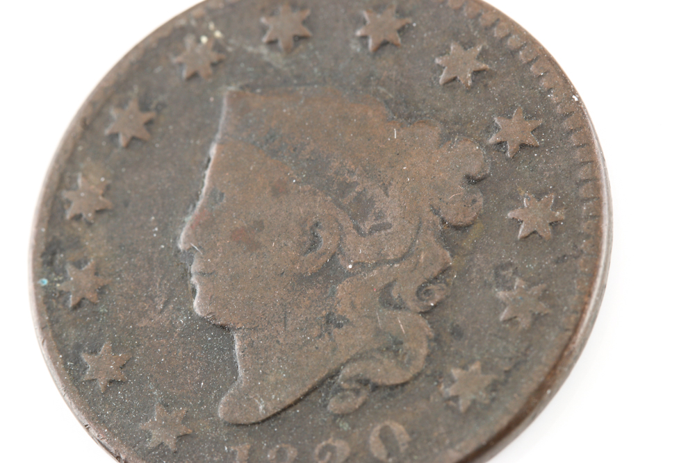 1820 Coronet Head Cent